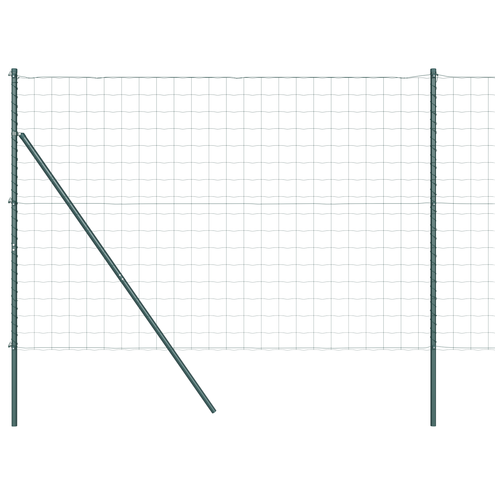 Euro Fence Set of 2 Green Powder-Coated Steel 10 x 1.5 m - Image 2