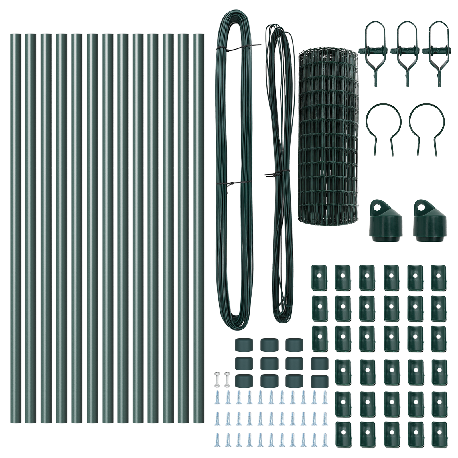 Euro Fence with 13 Posts 0.8x25 m Galvanised Steel Green - Image 5
