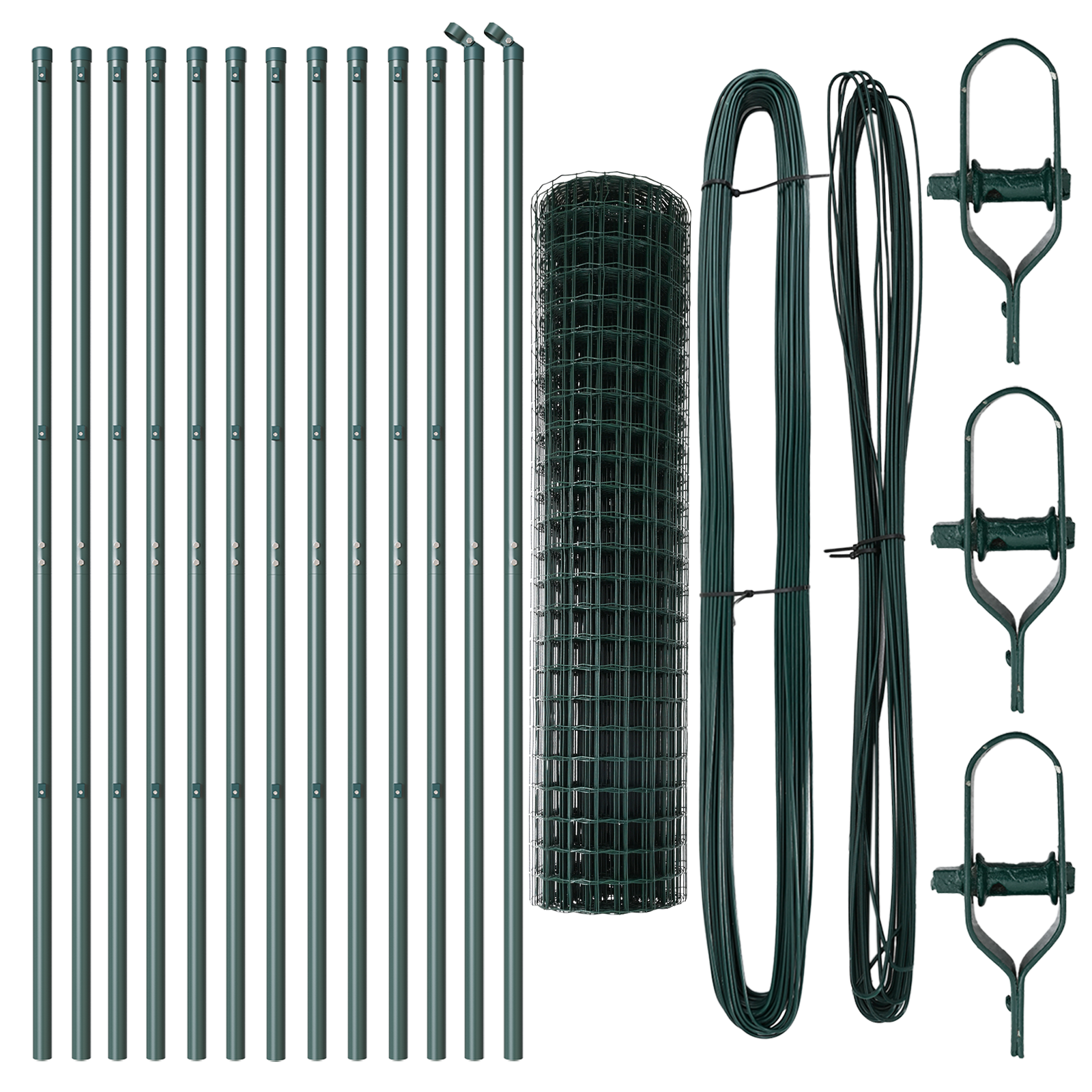 Euro Fence Set of 2 Dark Green Powder-coated steel 25 x 1 m - Image 4