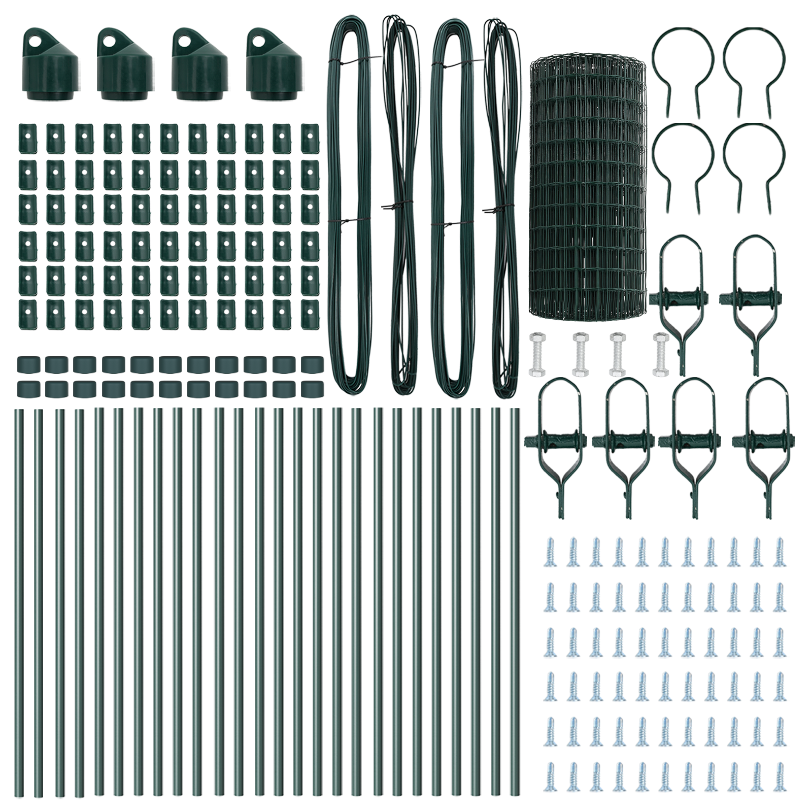 Euro Fence with 13 Posts 0.4x50 m Galvanised Steel Green - Image 5