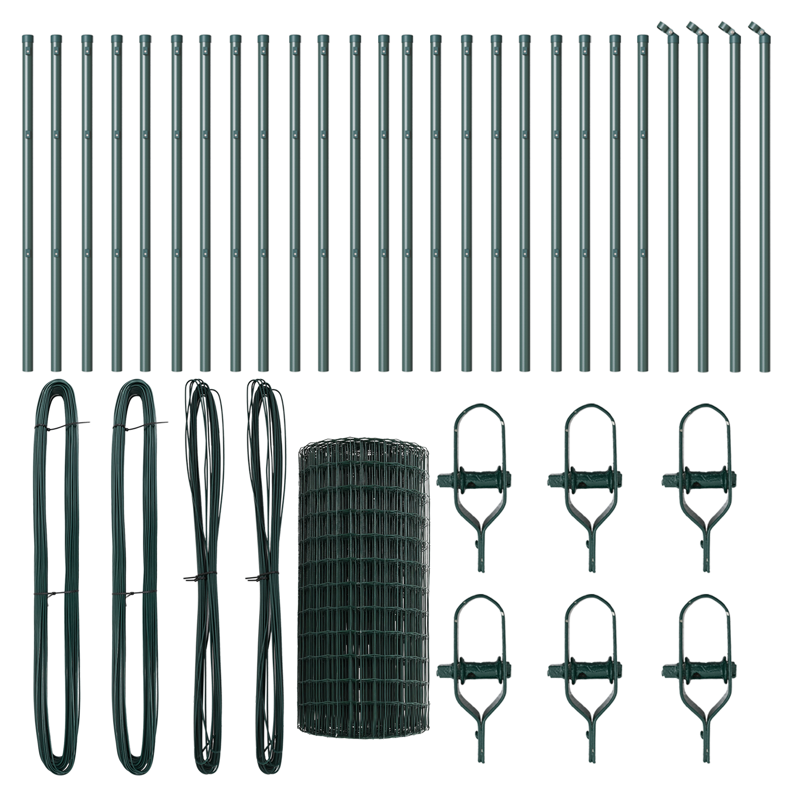 Euro Fence with 13 Posts 0.6x50 m Galvanised Steel Green - Image 4