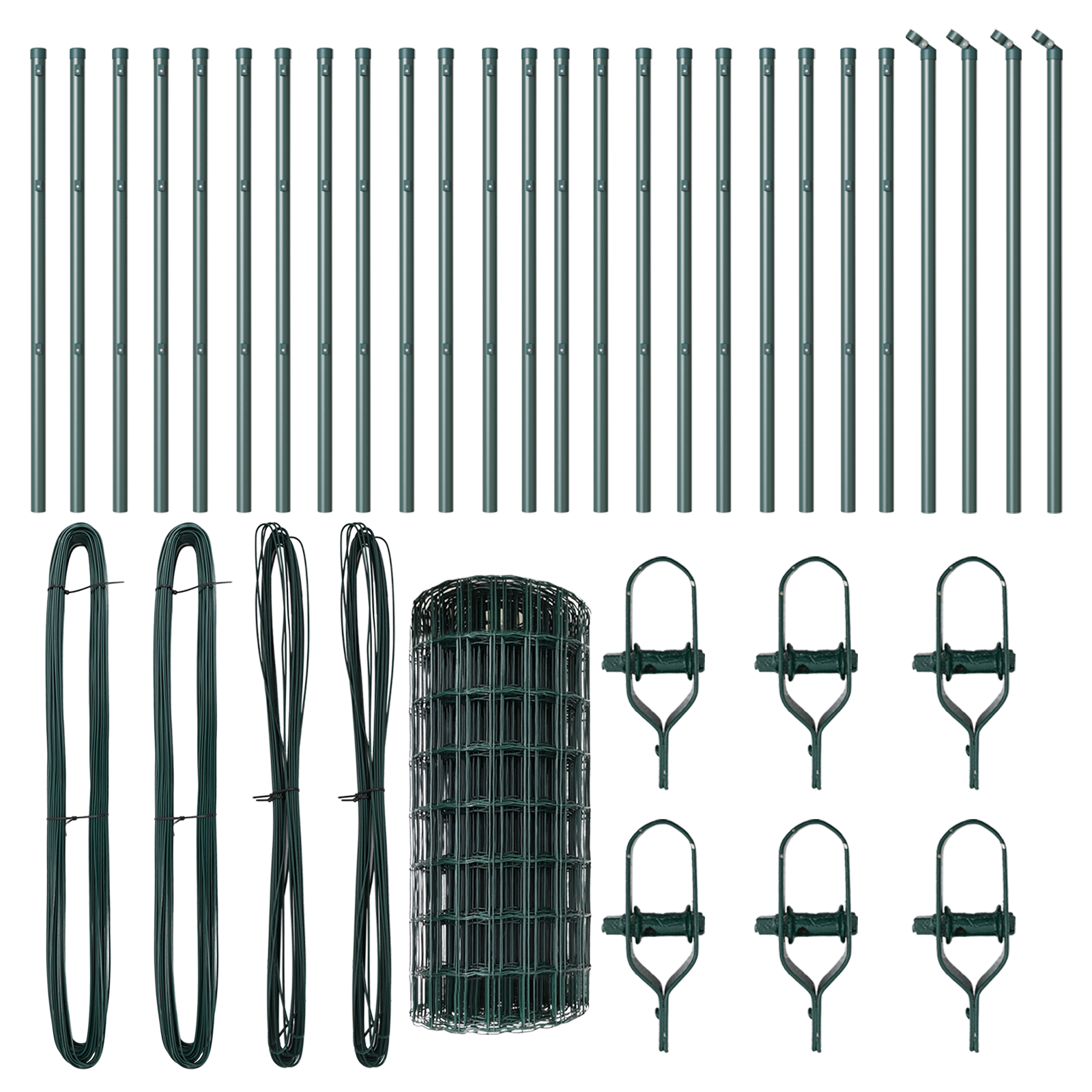 Euro Fence with 13 Posts 0.6x50 m Galvanised Steel Green - Image 4