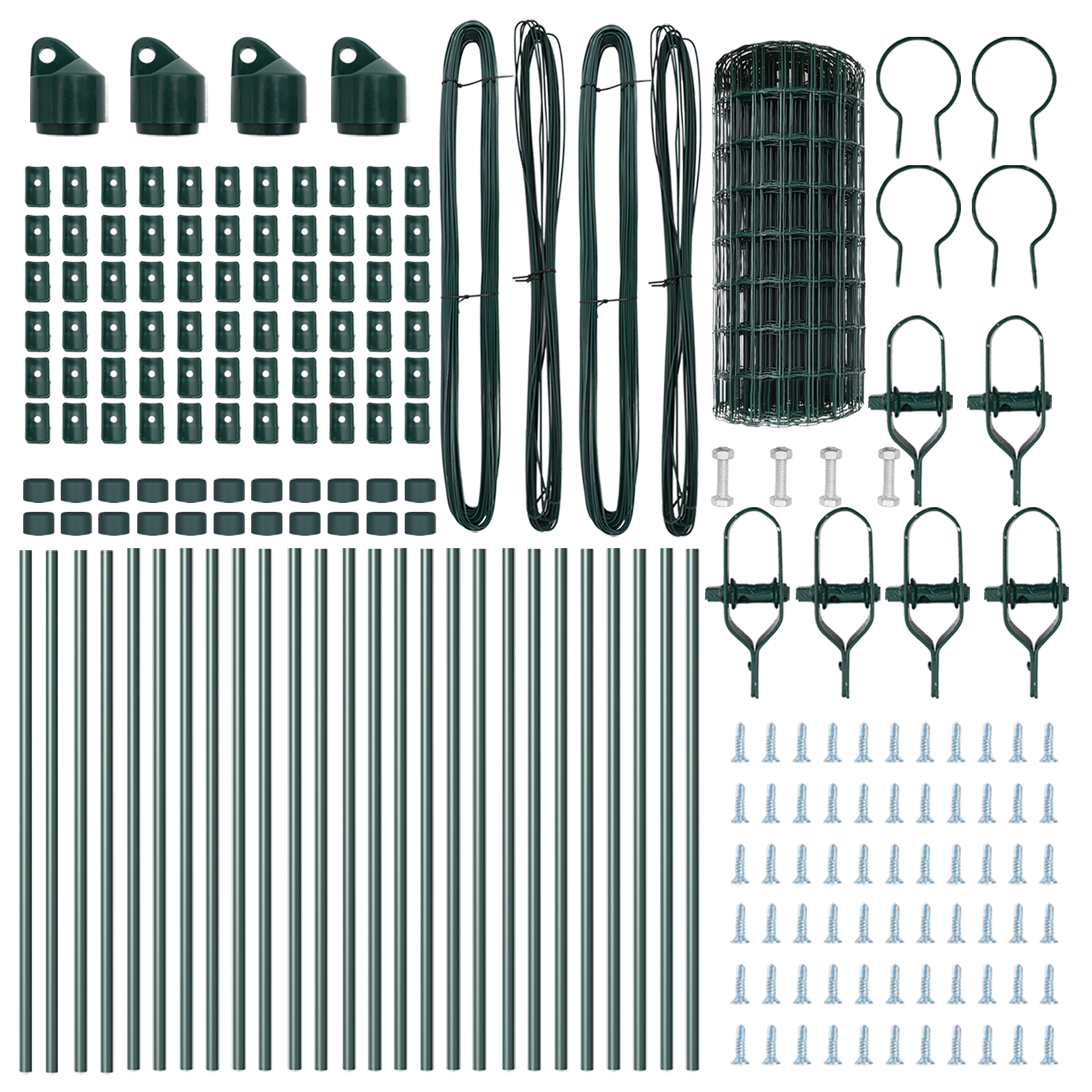 Euro Fence with 13 Posts 0.6x50 m Galvanised Steel Green - Image 5