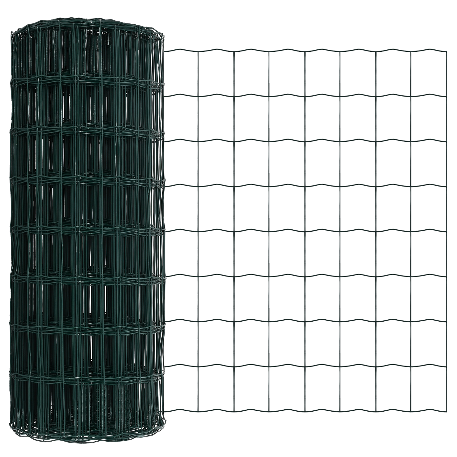 Euro Fence with 7 Posts 0.6x10 m Galvanised Steel Green - Image 6