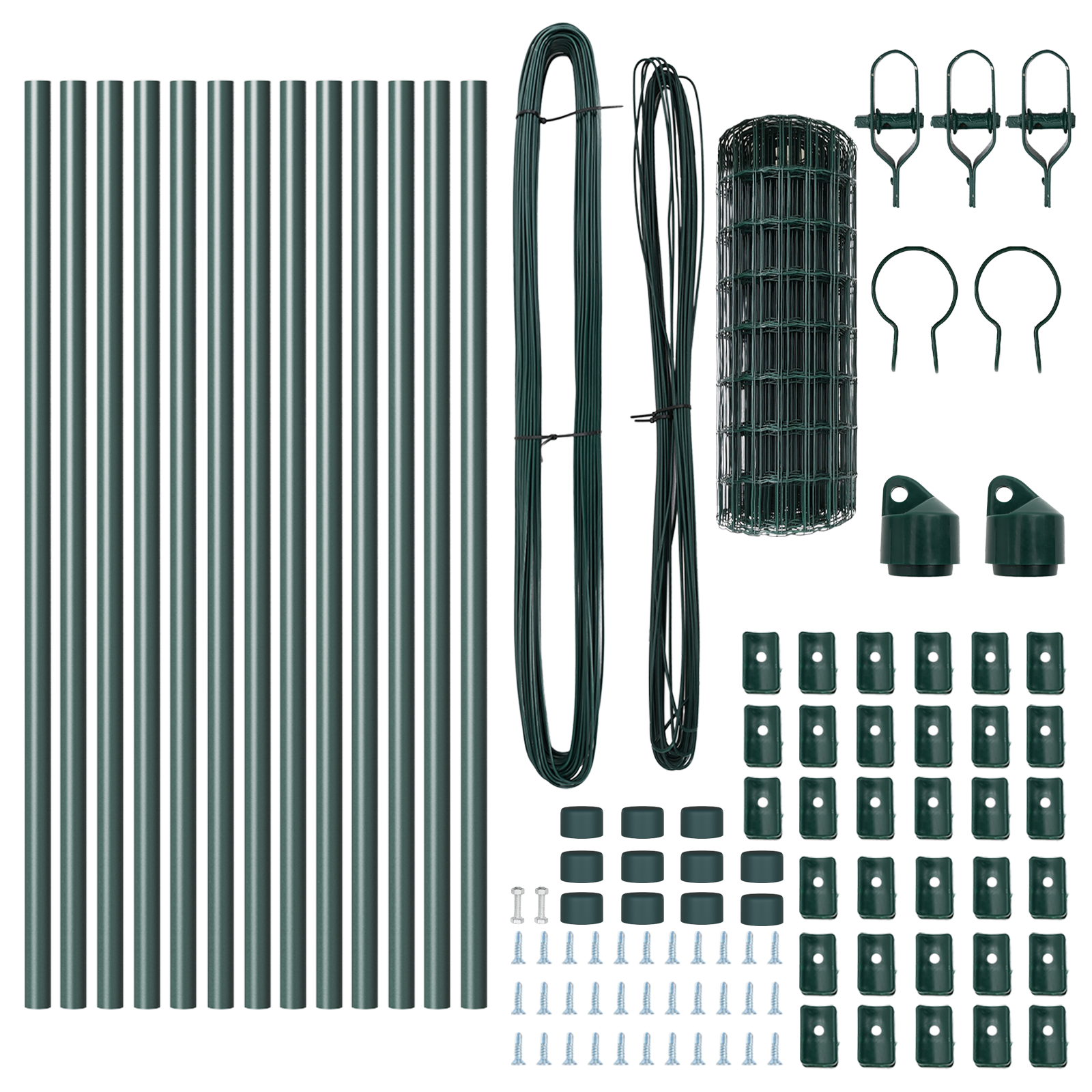 Euro Fence Set of 2 Green Metal 25 x 0.8 m Durable Euro Fence - Image 5