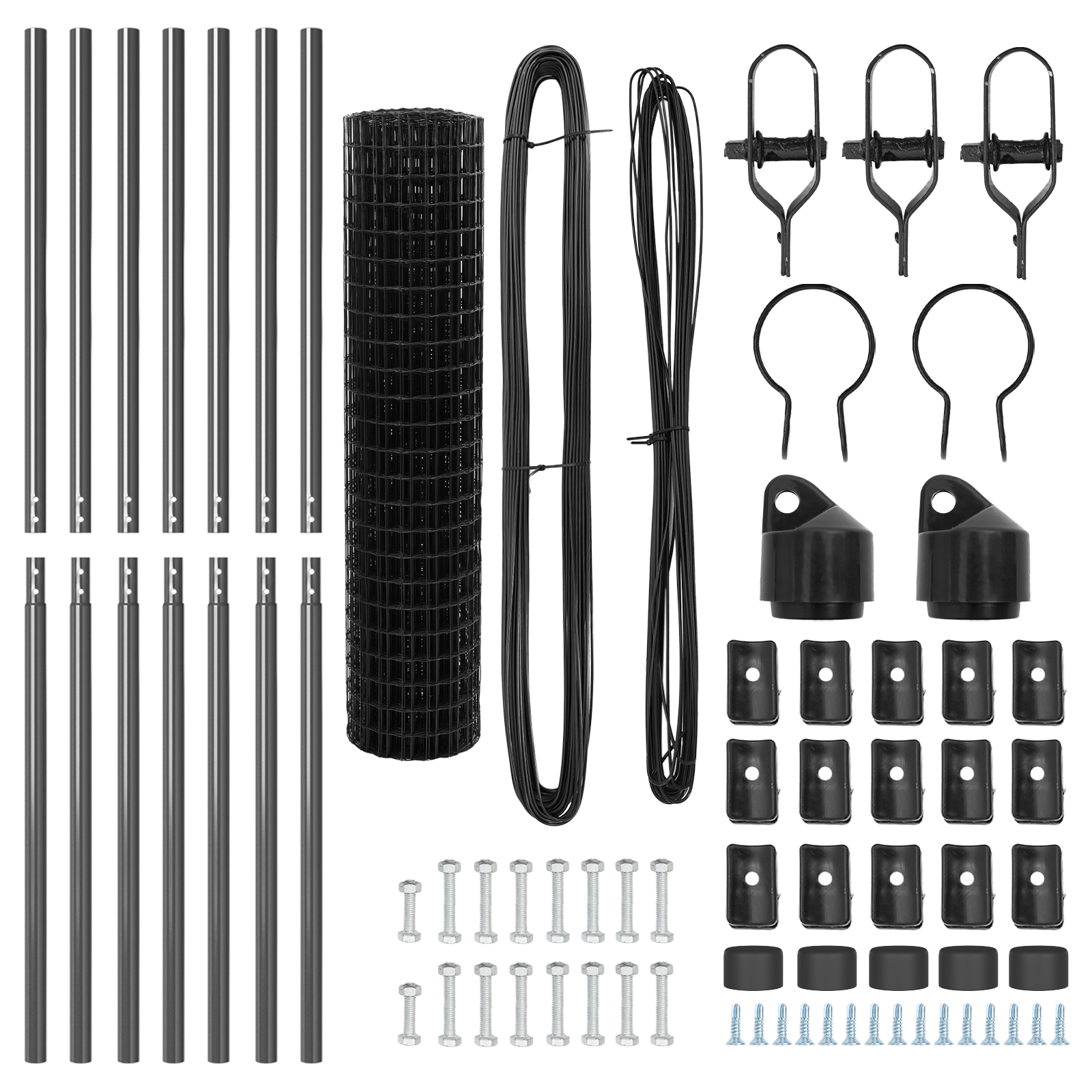 Euro Fence with 7 Posts 1x10 m Galvanised Steel Grey - Image 4
