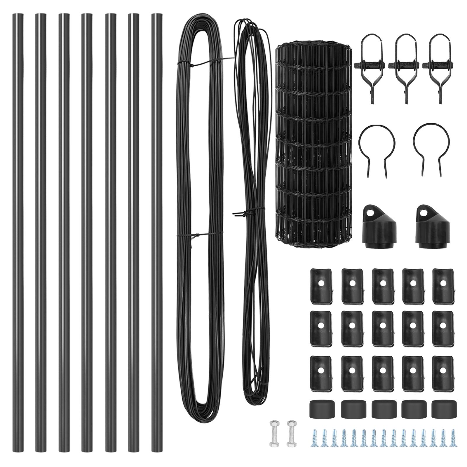 Euro Fence with 7 Posts 0.4x10 m Galvanised Steel Grey - Image 5