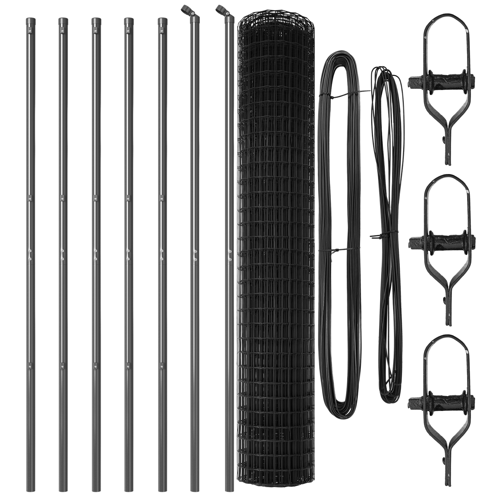 Euro Fence with 7 Posts 1.6x10 m Galvanised Steel Grey - Image 4