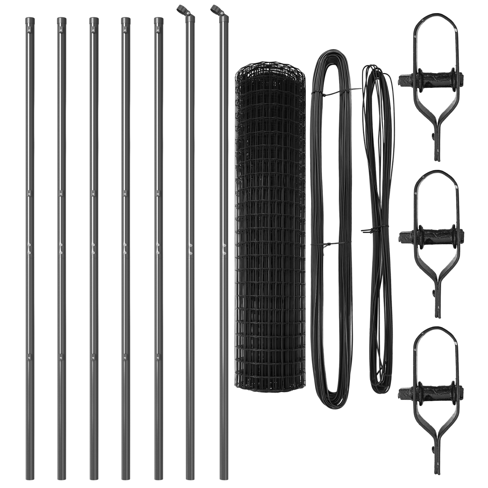 Euro Fence with 7 Posts 1x10 m Galvanised Steel Grey - Image 5