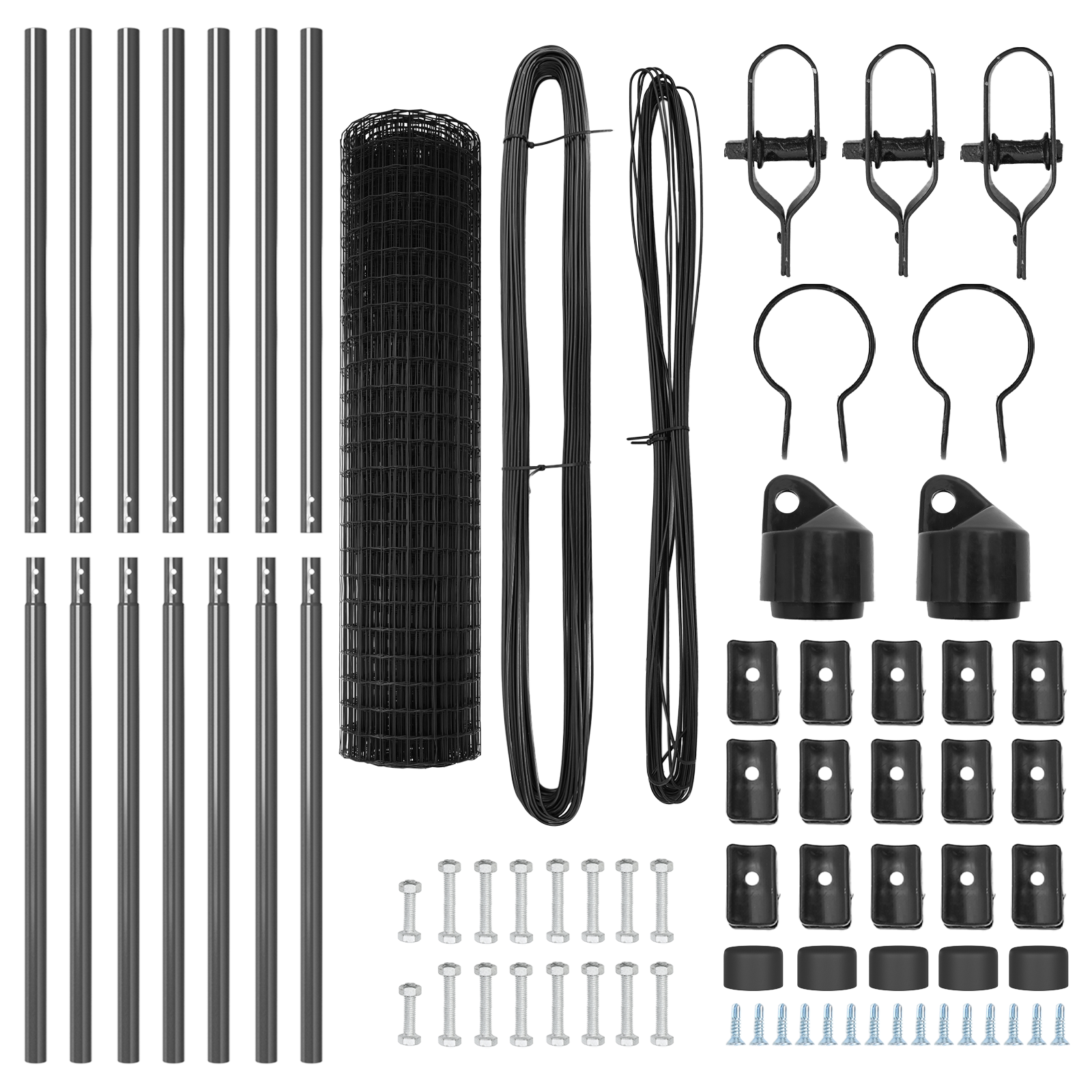 Euro Fence with 7 Posts 1x10 m Galvanised Steel Grey - Image 6