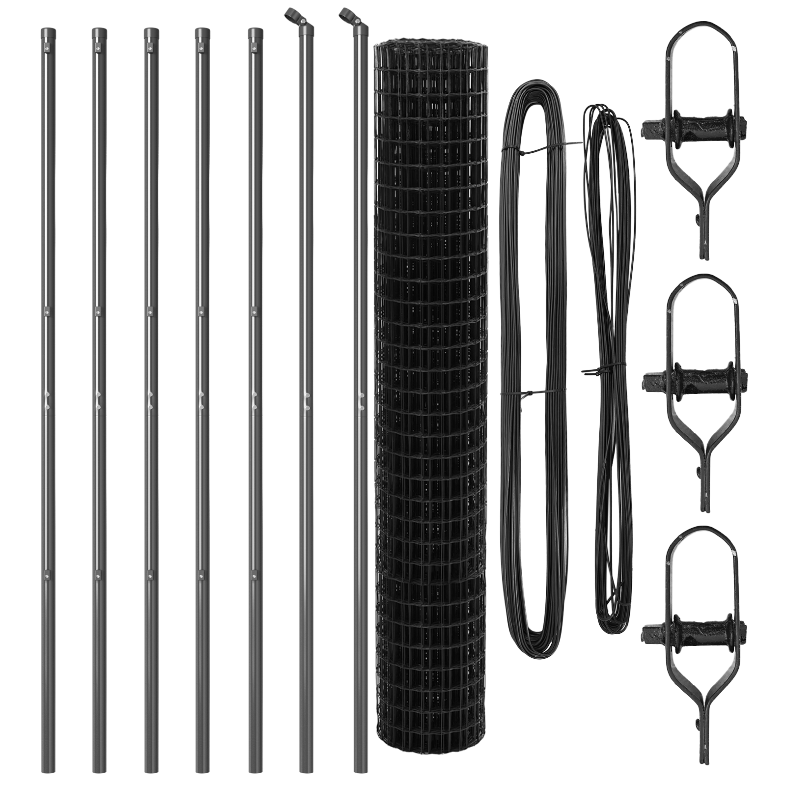 Euro Fence with 7 Posts 1.5x10 m Galvanised Steel Grey - Image 4