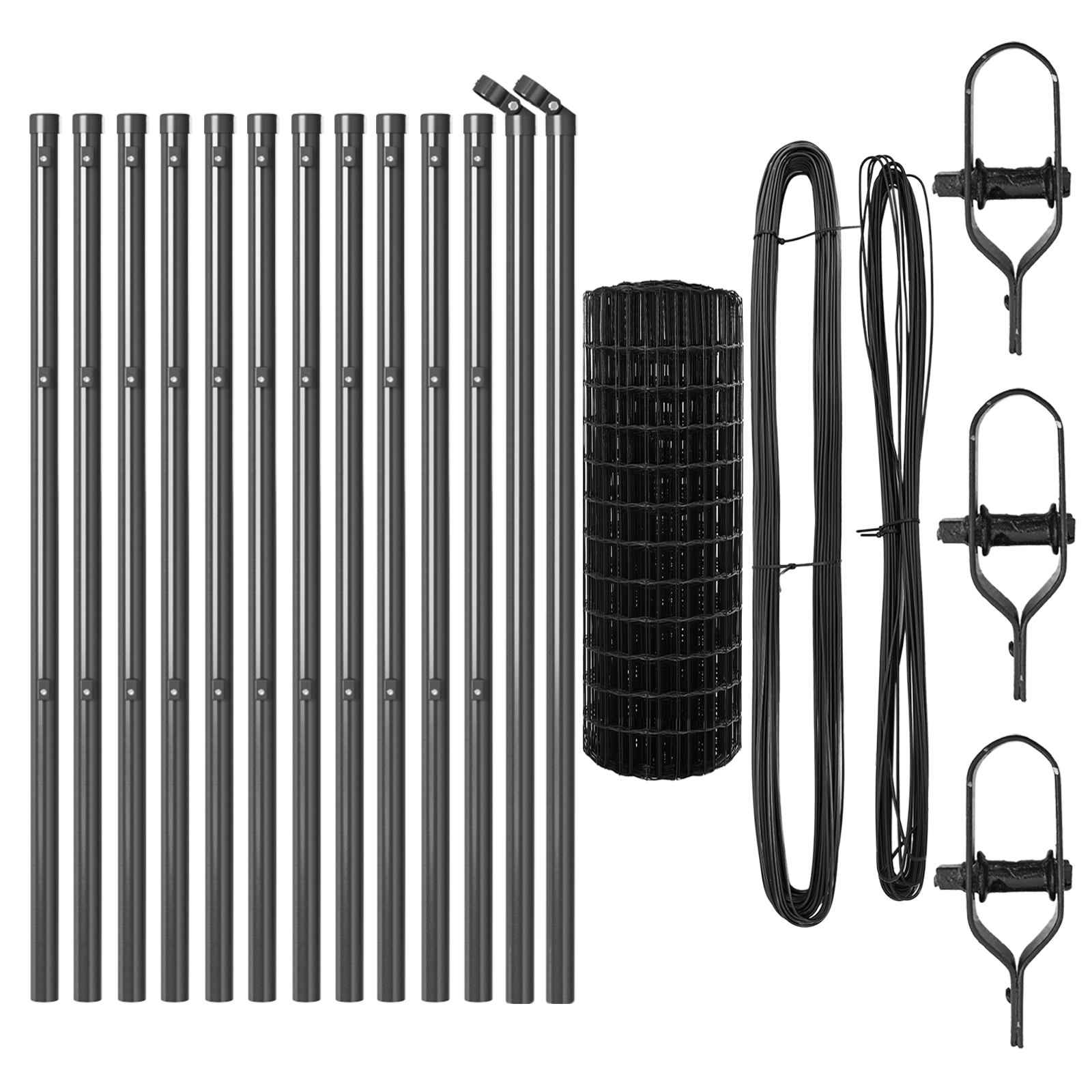 Euro Fence with 13 Posts 0.6x25 m Galvanised Steel Grey - Image 4