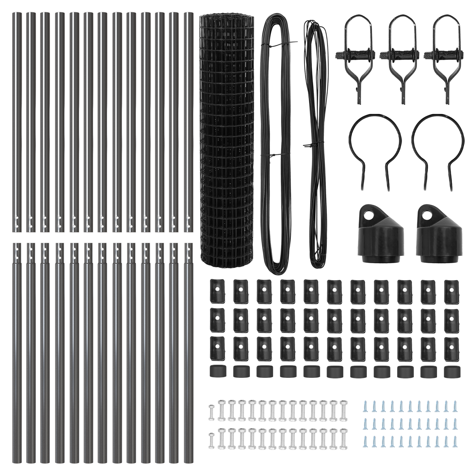 Euro Fence Set of 2 Grey Powder-Coated Steel 25 x 1 m Durable - Image 5