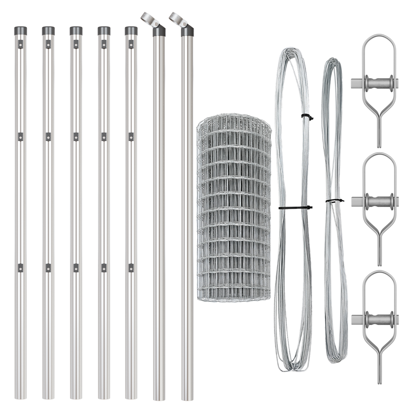 Euro Fence with 7 Posts 0.6x10 m Galvanised Steel - Image 4