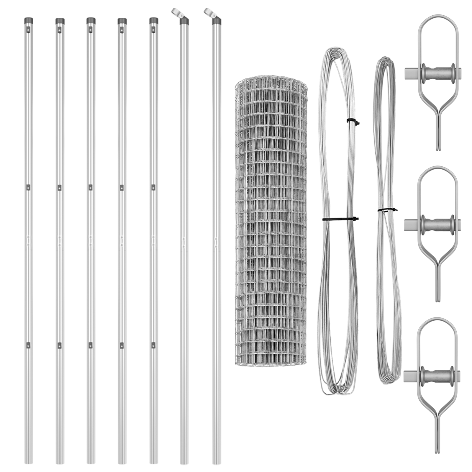 Euro Fence with 7 Posts 1.2x10 m Galvanised Steel - Image 4