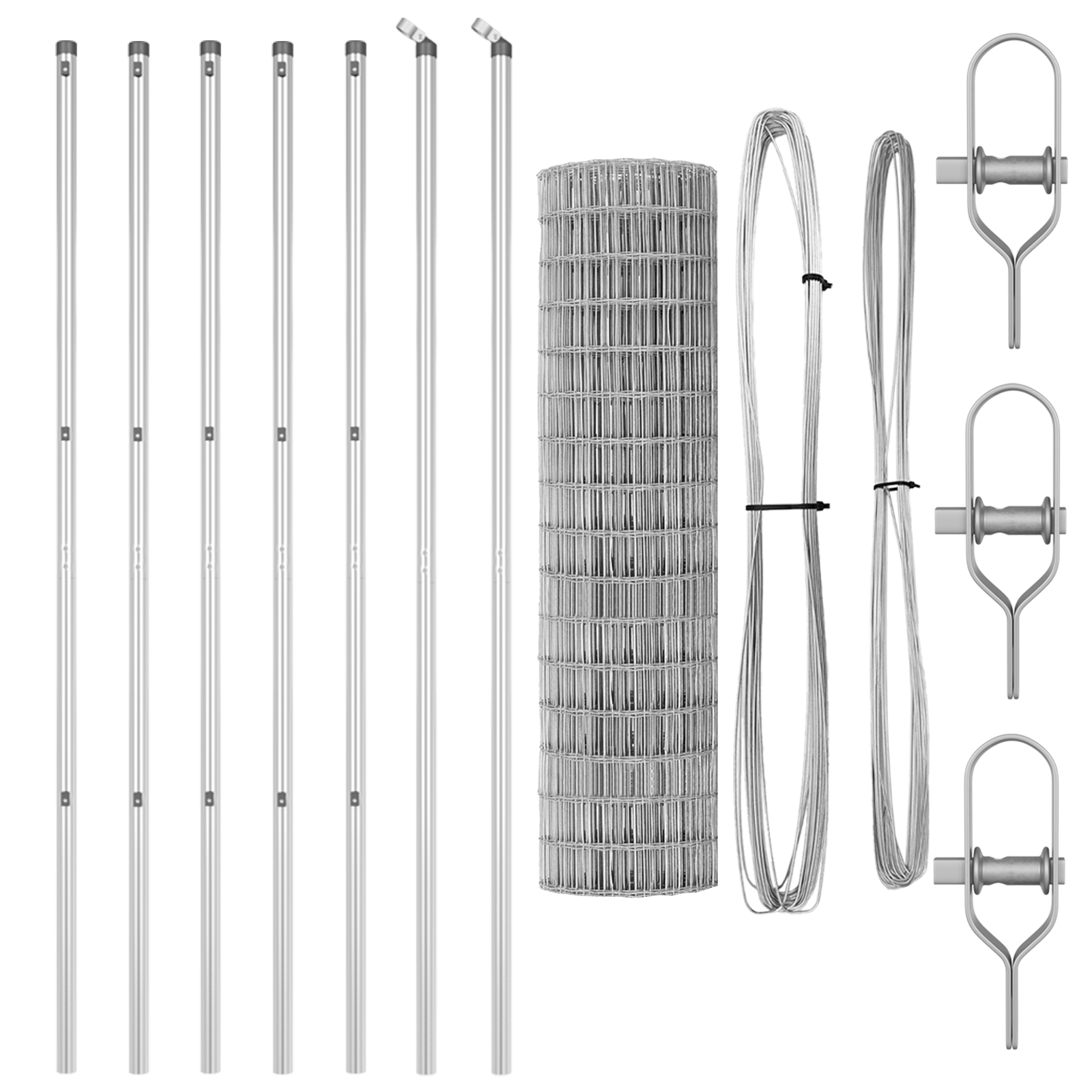 Euro Fence with 7 Posts 1.4x10 m Galvanised Steel - Image 4