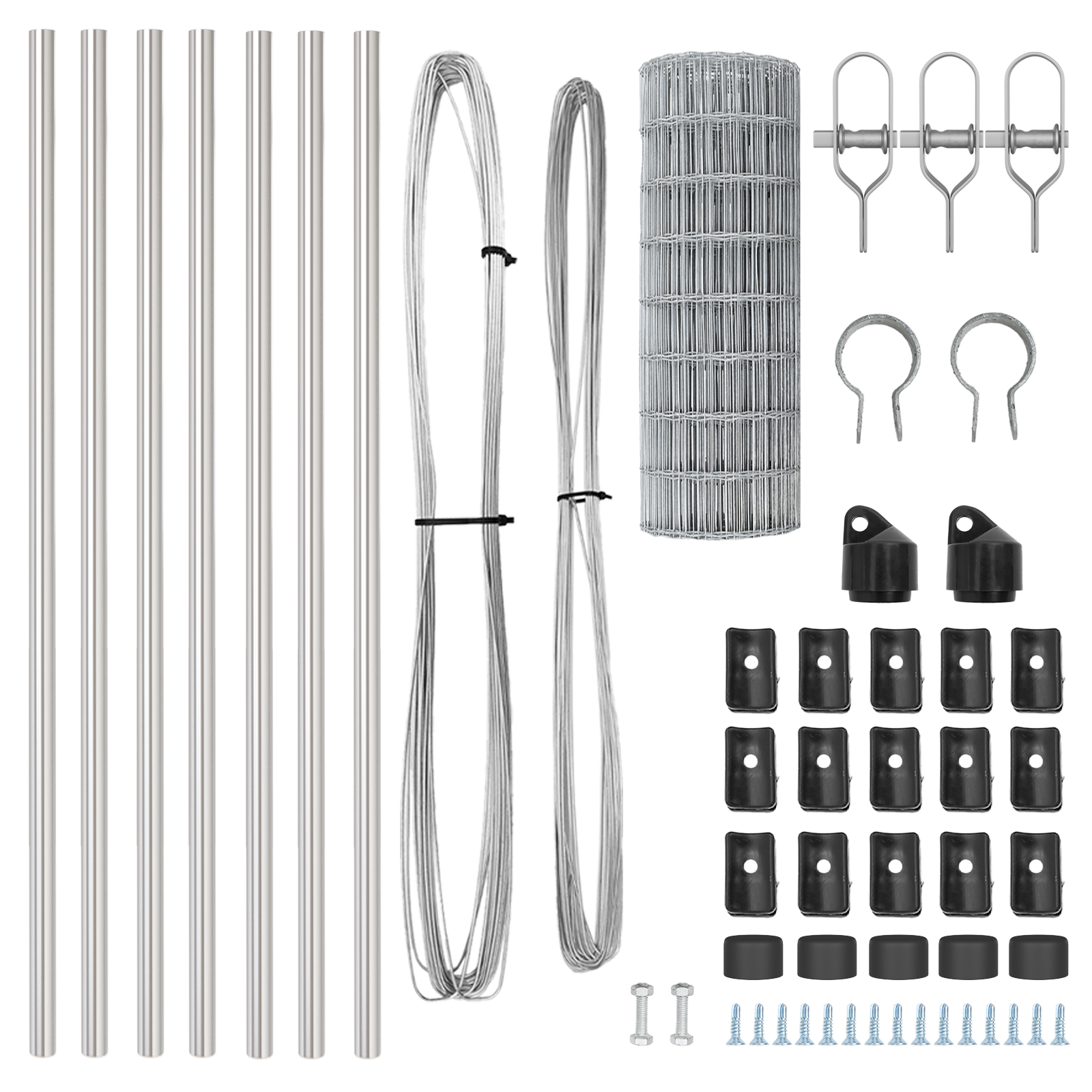 Euro Fence with 7 Posts 0.4x10 m Galvanised Steel - Image 5