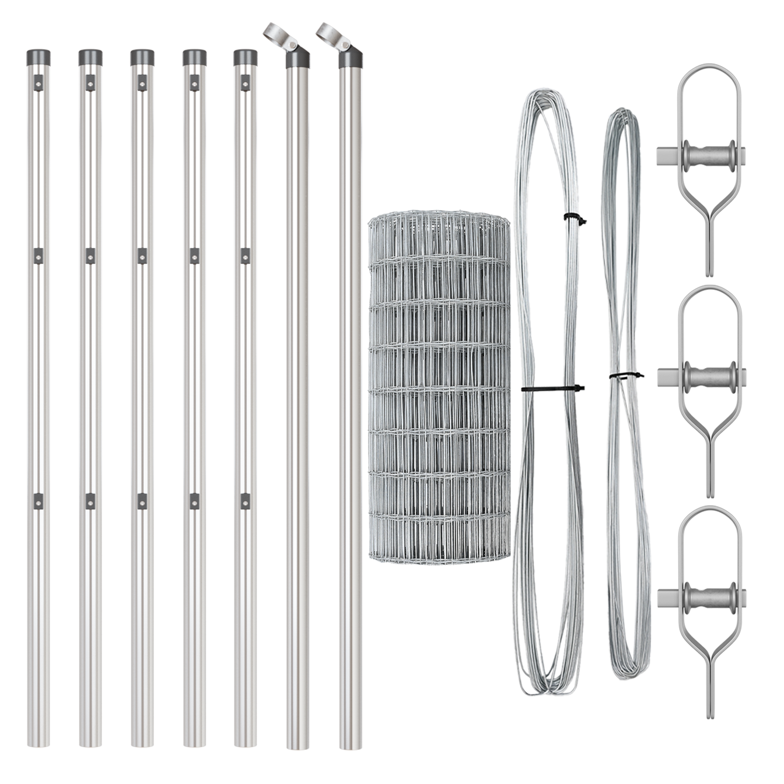 Euro Fence with 13 Posts 0.4x25 m Galvanised Steel - Image 4