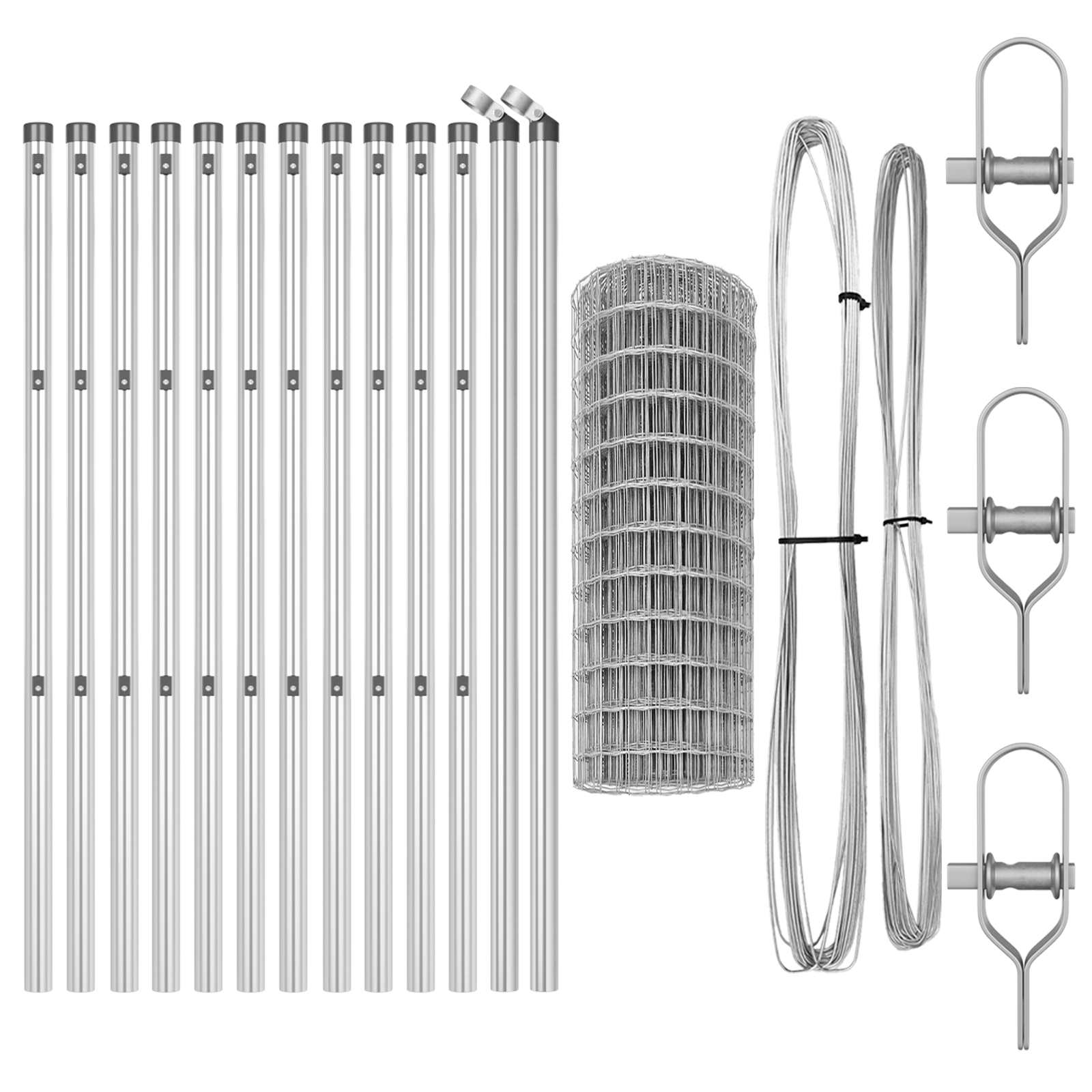 Euro Fence with 13 Posts 0.6x25 m Galvanised Steel - Image 4
