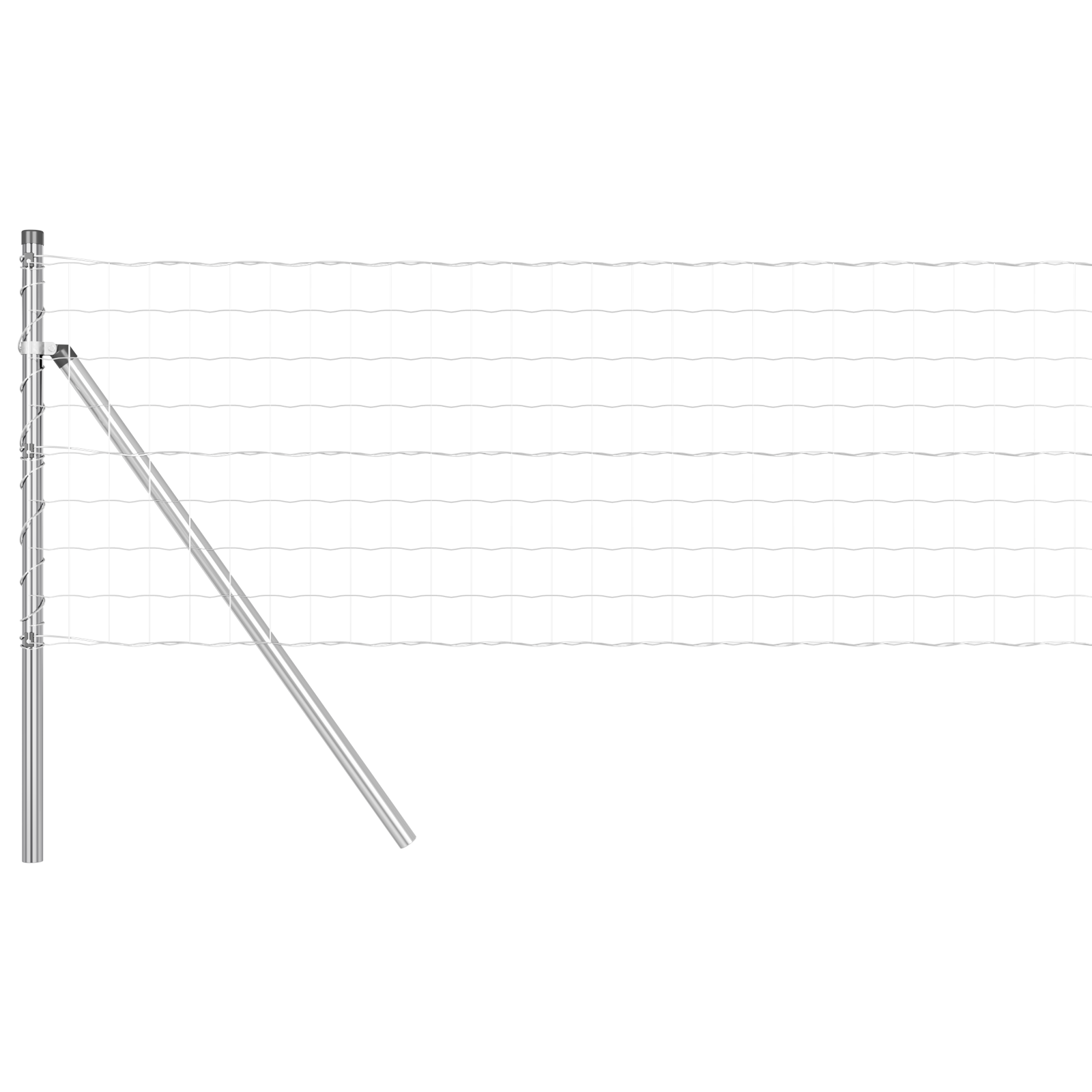 Euro Fence with 13 Posts 0.4x25 m Galvanised Steel - Image 2