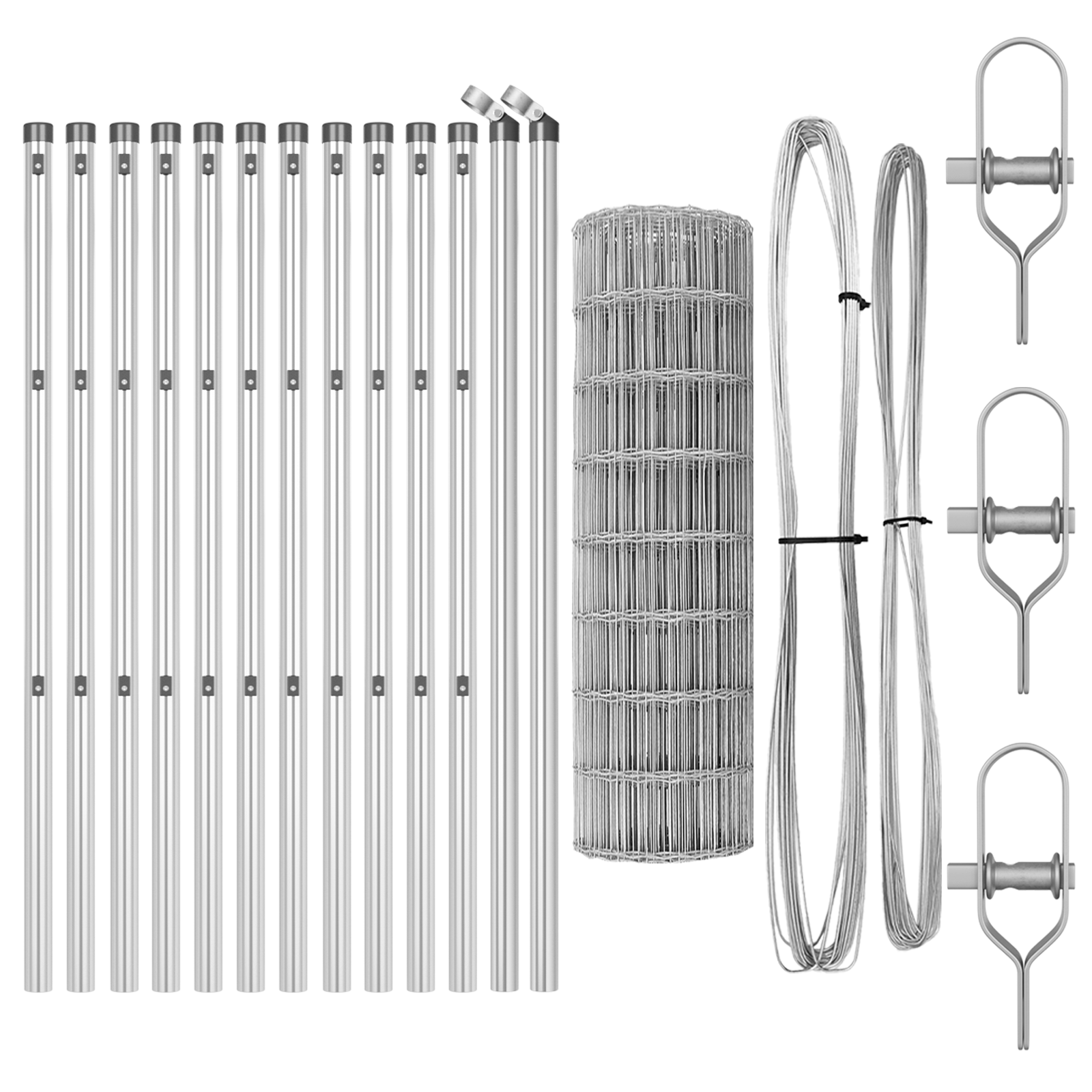 Euro Fence with 13 Posts 0.6x25 m Galvanised Steel - Image 4