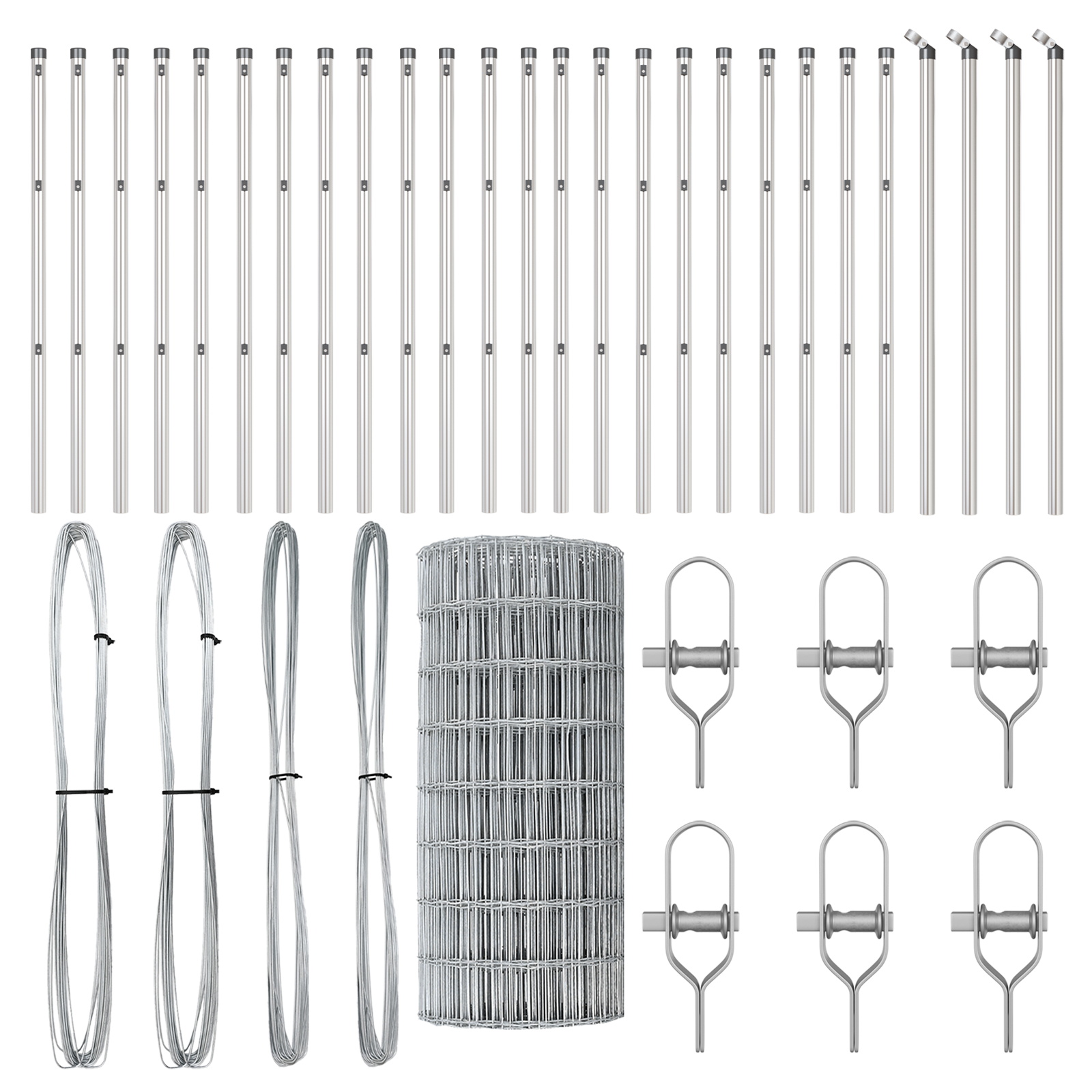 Euro Fence with 13 Posts 0.6x50 m Galvanised Steel - Image 4