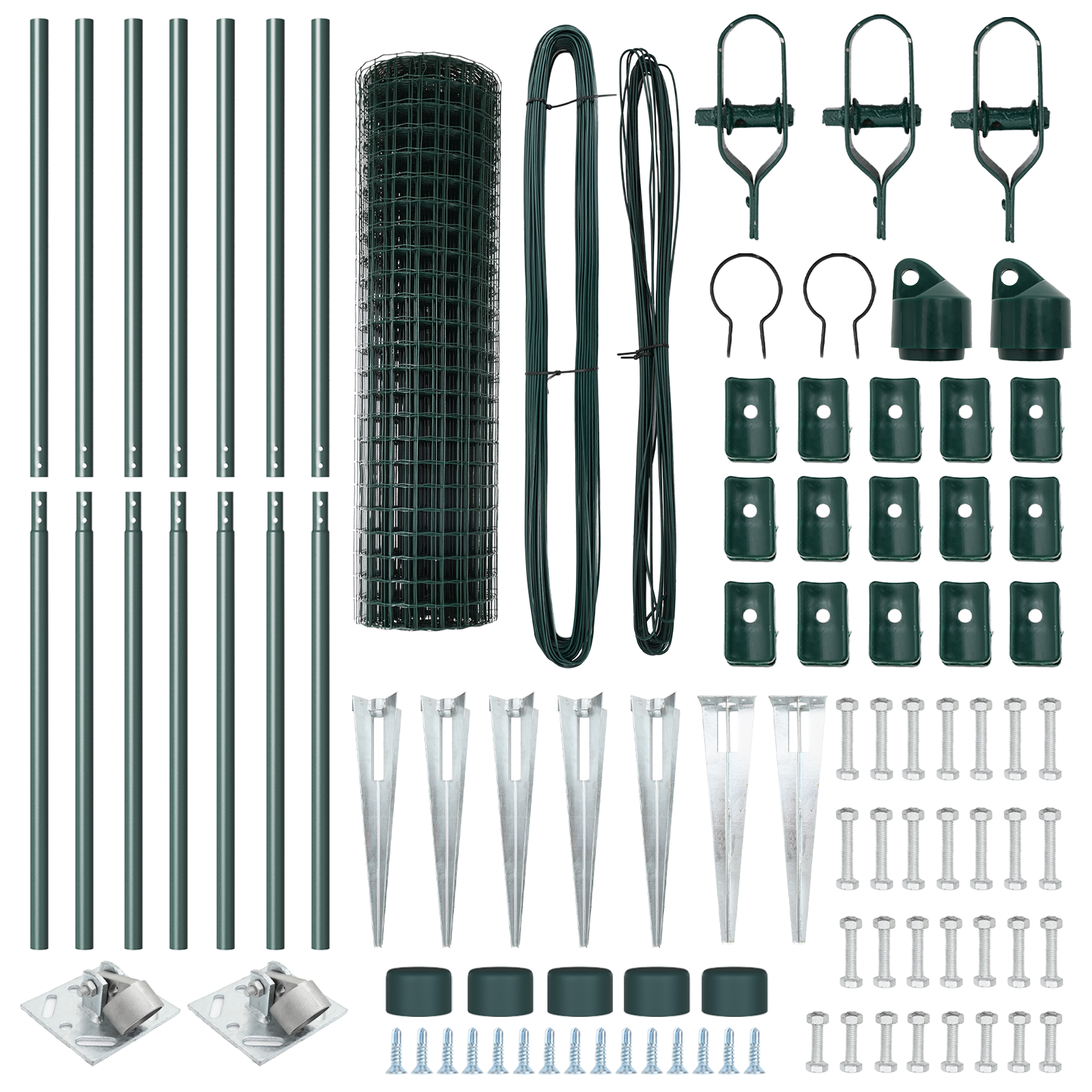 Euro Fence with 7 Spike Posts 1.2x10 m Galvanised Steel Green - Image 5