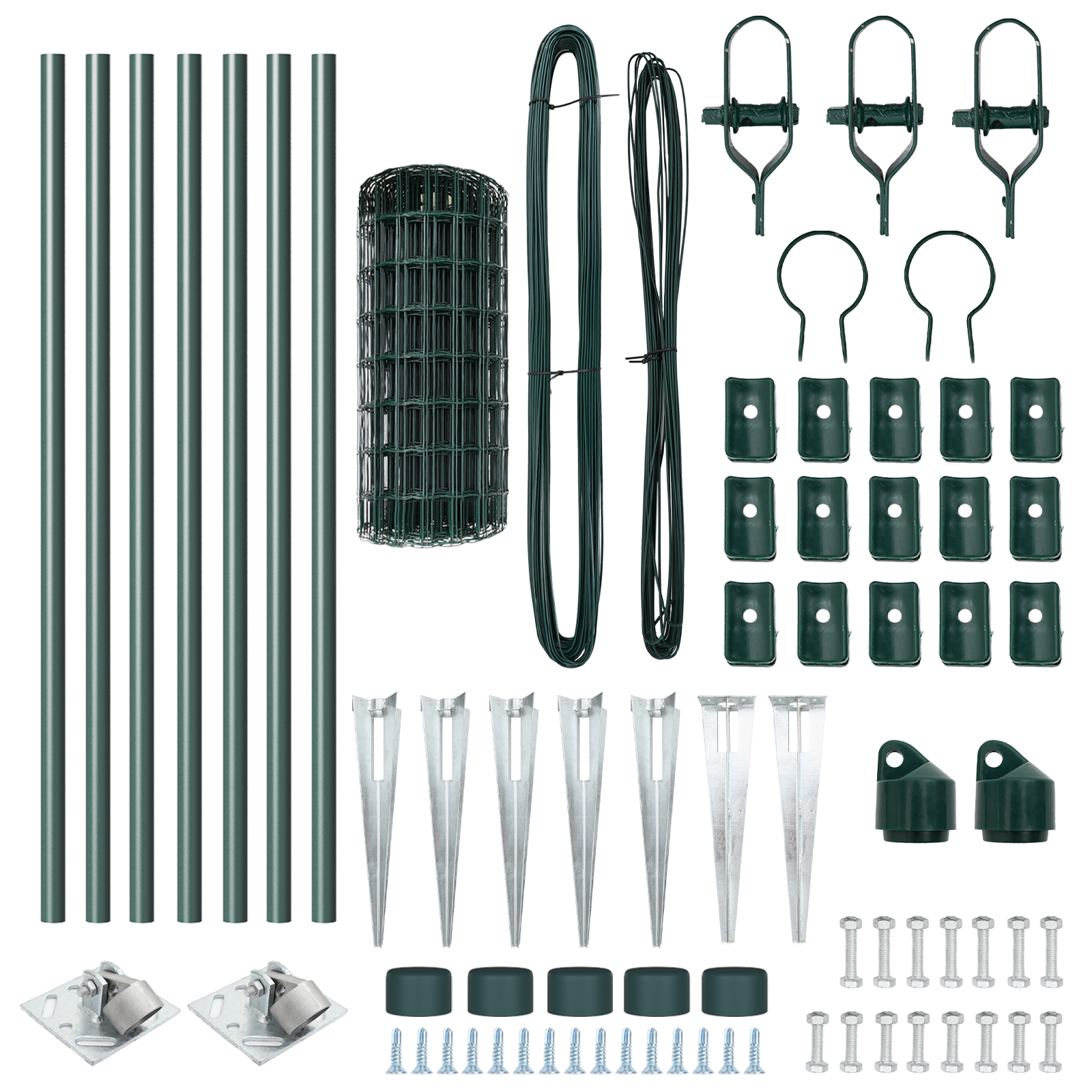 Euro Fence with 7 Spike Posts 0.8x10 m Galvanised Steel Green - Image 5