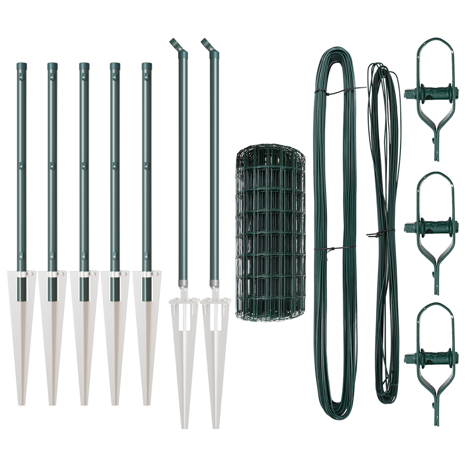 Euro Fence with 7 Spike Posts 0.8x10 m Galvanised Steel Green - Image 4