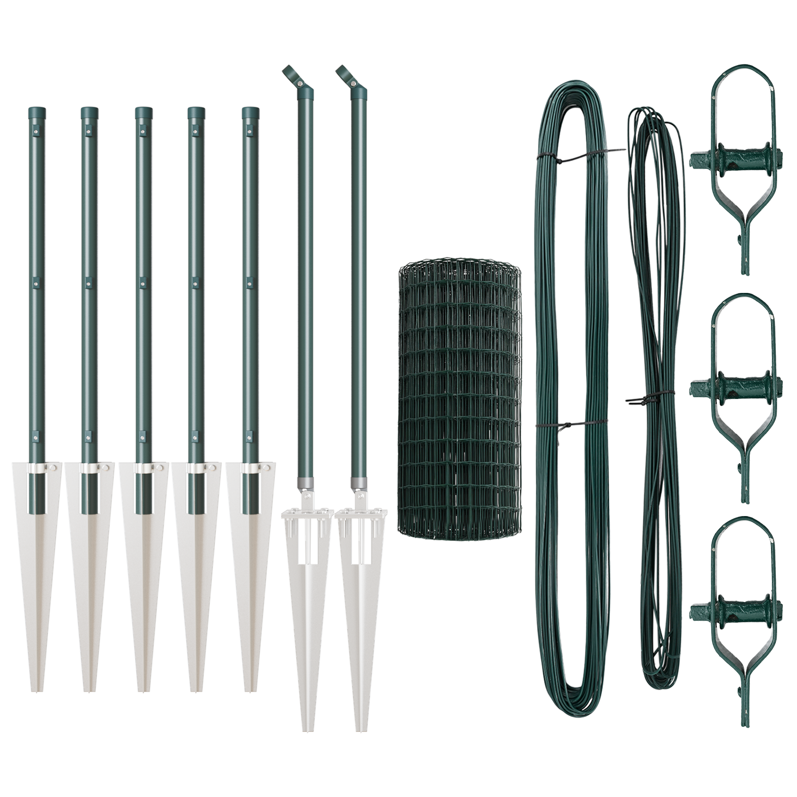 Euro Fence with 7 Spike Posts 0.6x10 m Galvanised Steel Green - Image 4