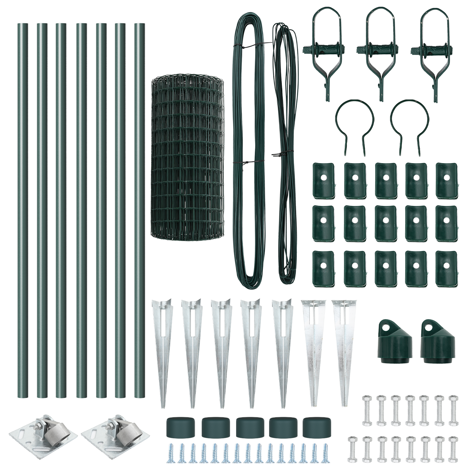 Euro Fence with 7 Spike Posts 0.6x10 m Galvanised Steel Green - Image 5
