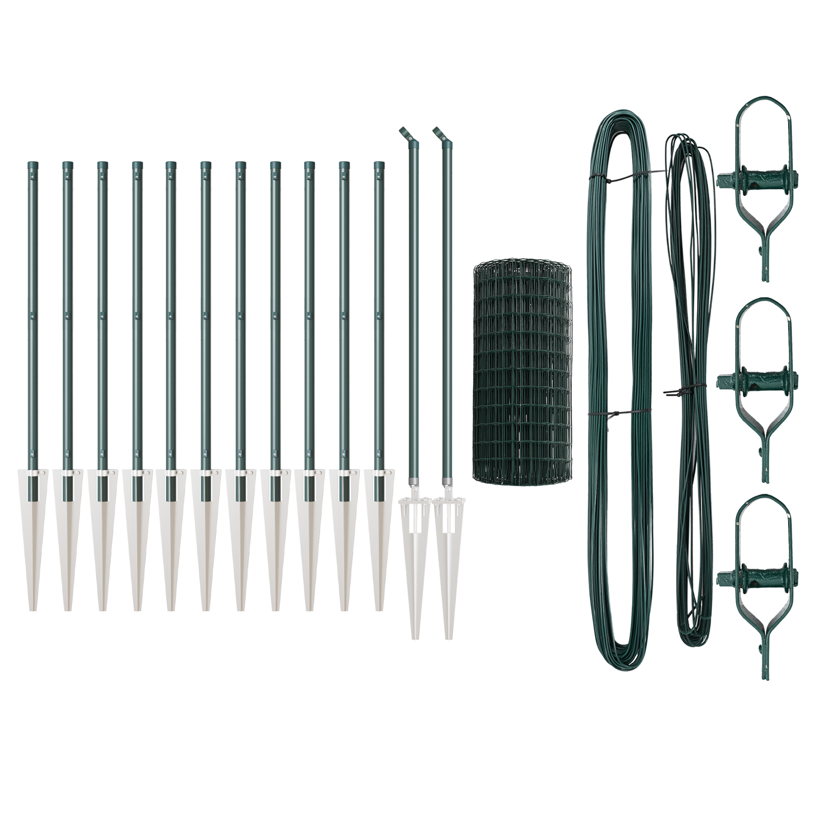 Euro Fence with 13 Spike Posts 0.6x25 m Galvanised Steel Green - Image 4