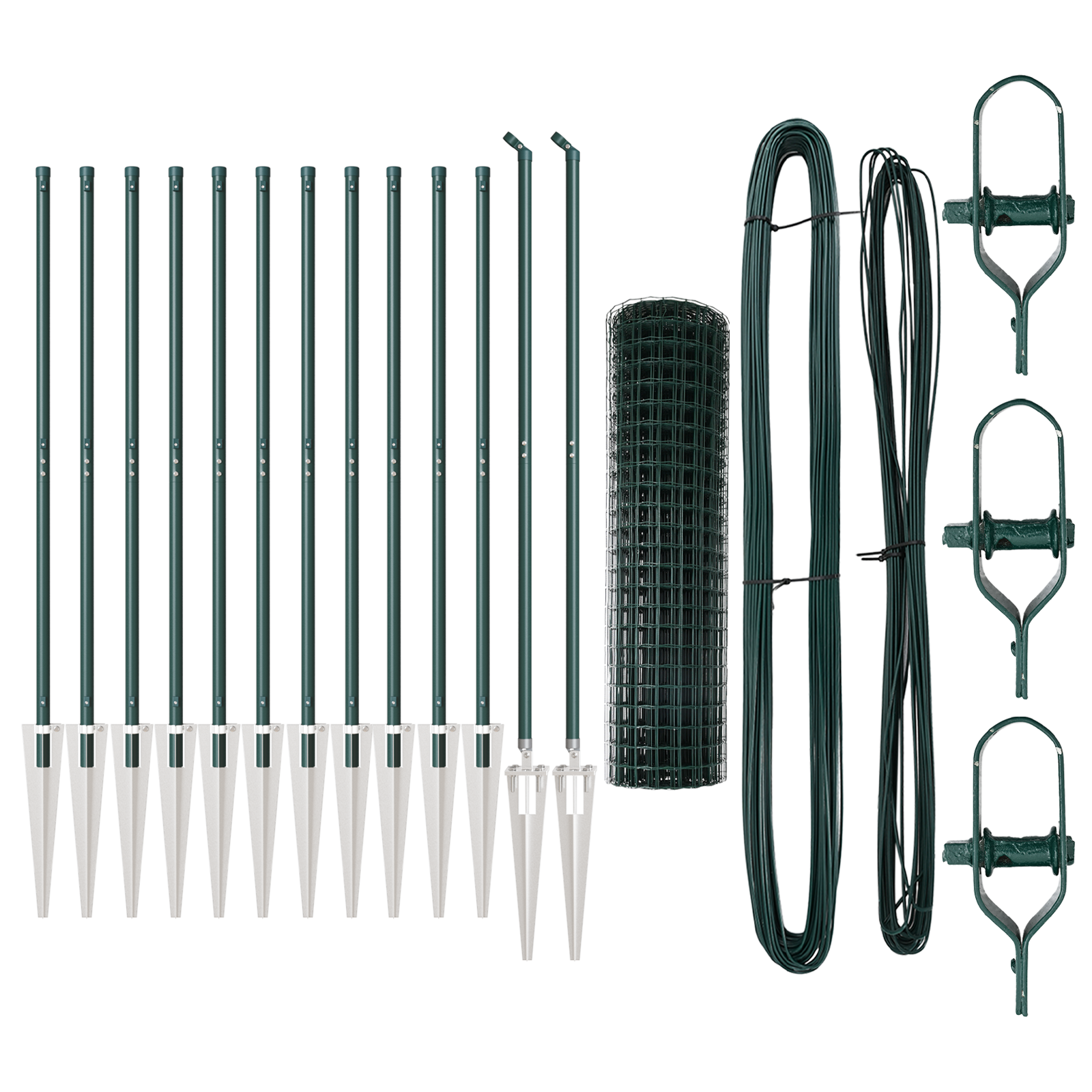 Euro Fence with 13 Spike Posts 1.2x25 m Galvanised Steel Green - Image 4