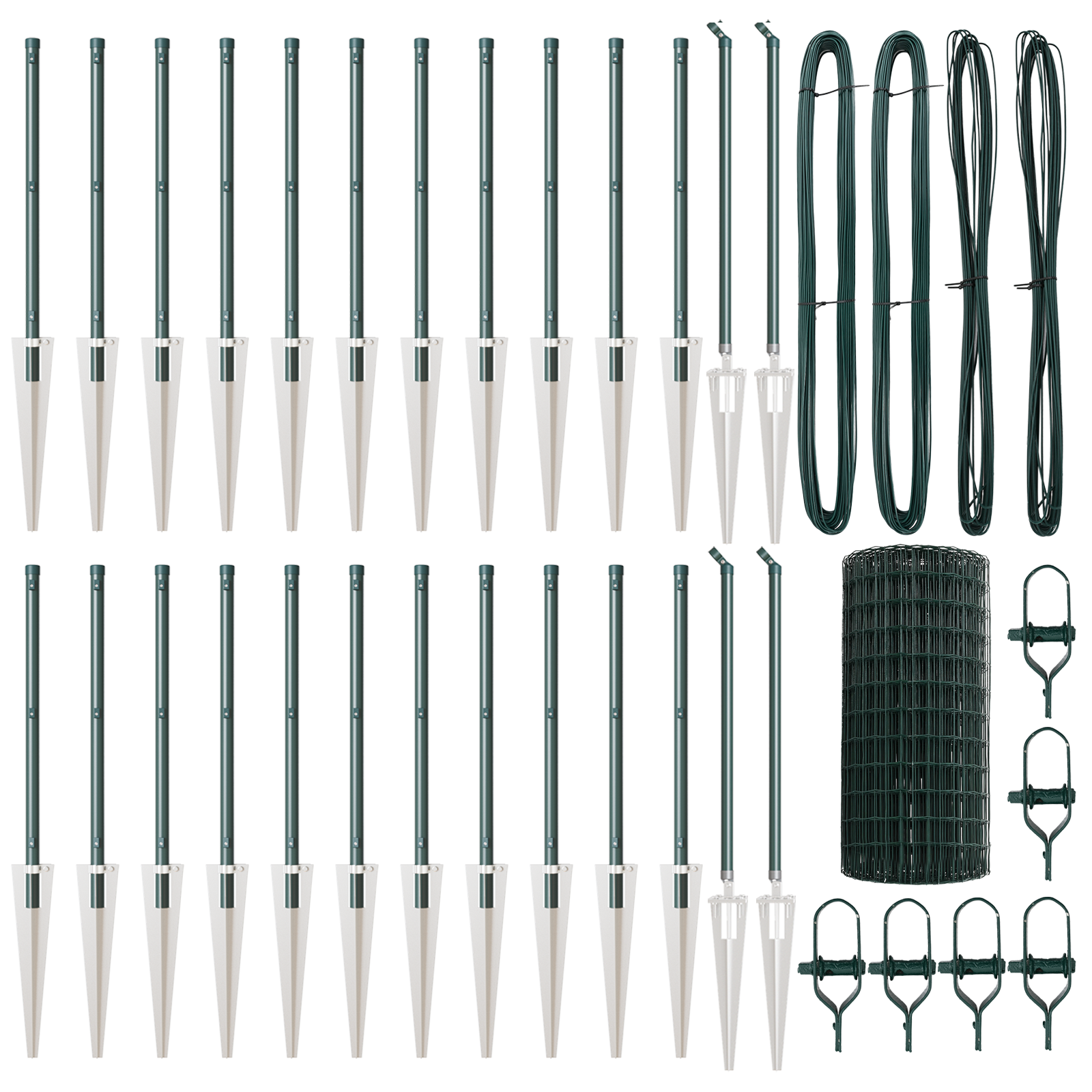 Euro Fence with 13 Spike Posts 0.4x50 m Galvanised Steel Green - Image 4