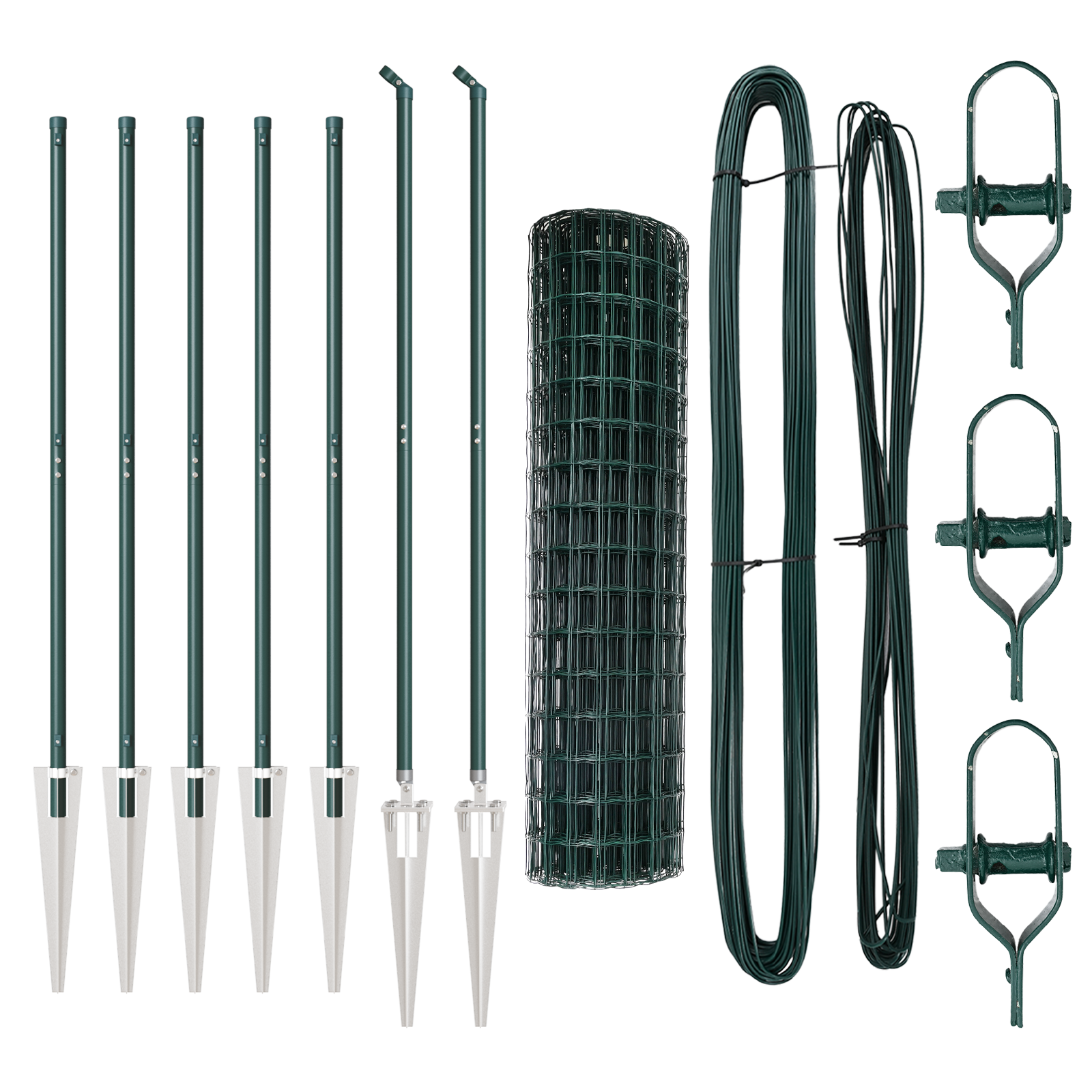Euro Fence with 7 Spike Posts 1.4x10 m Galvanised Steel Green - Image 4