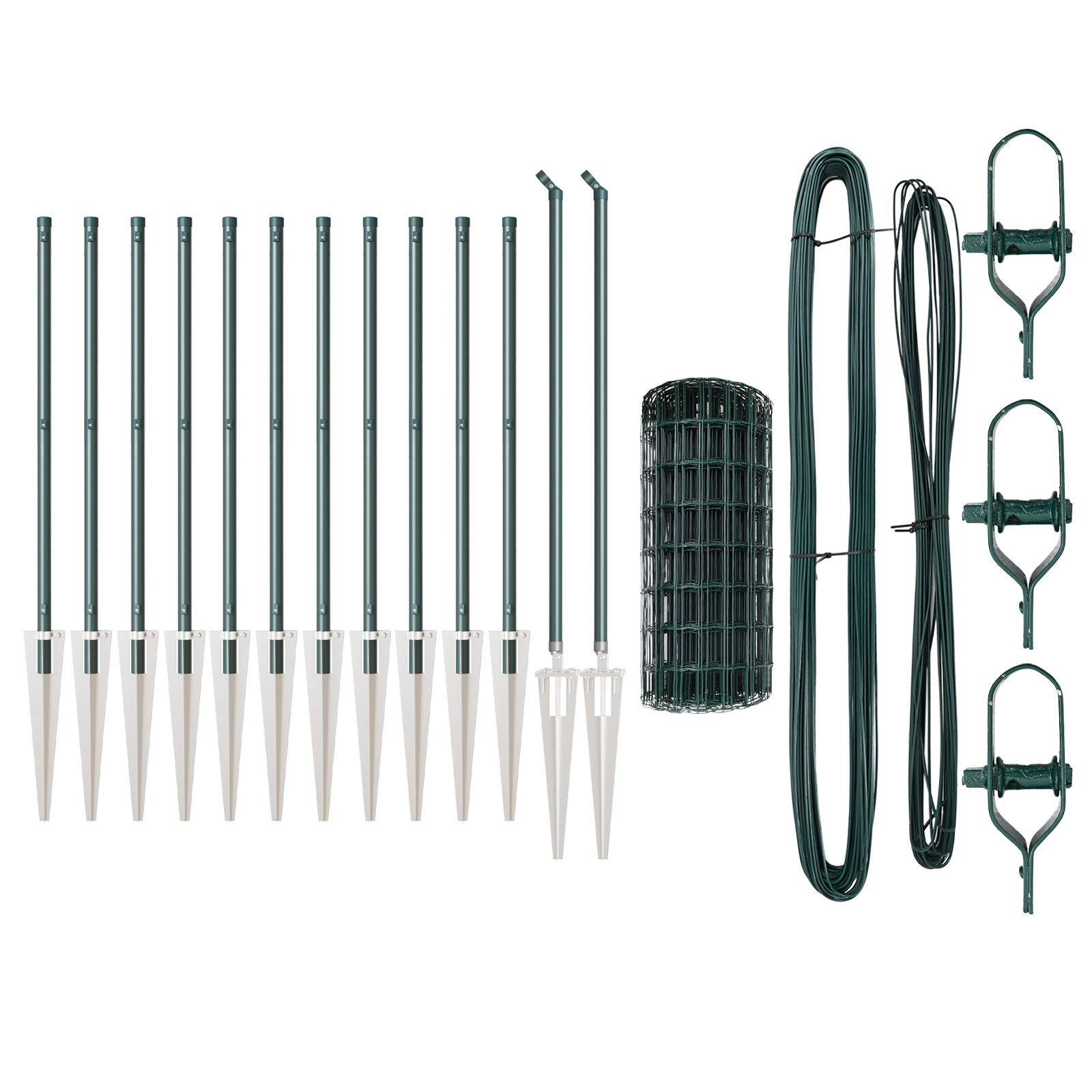 Euro Fence with 13 Spike Posts 0.4x25 m Galvanised Steel Green - Image 4
