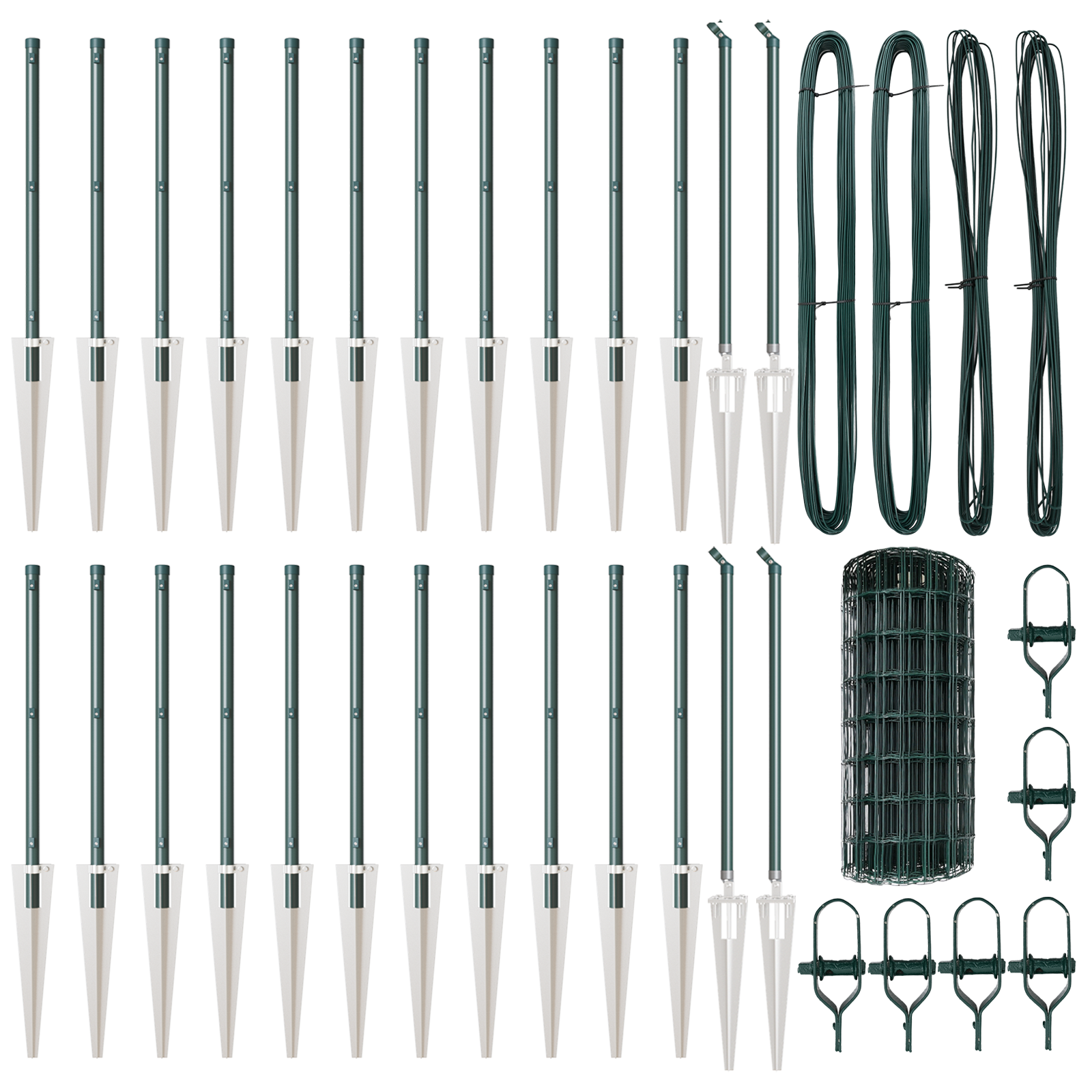 Euro Fence with 13 Spike Posts 0.4x50 m Galvanised Steel Green - Image 4