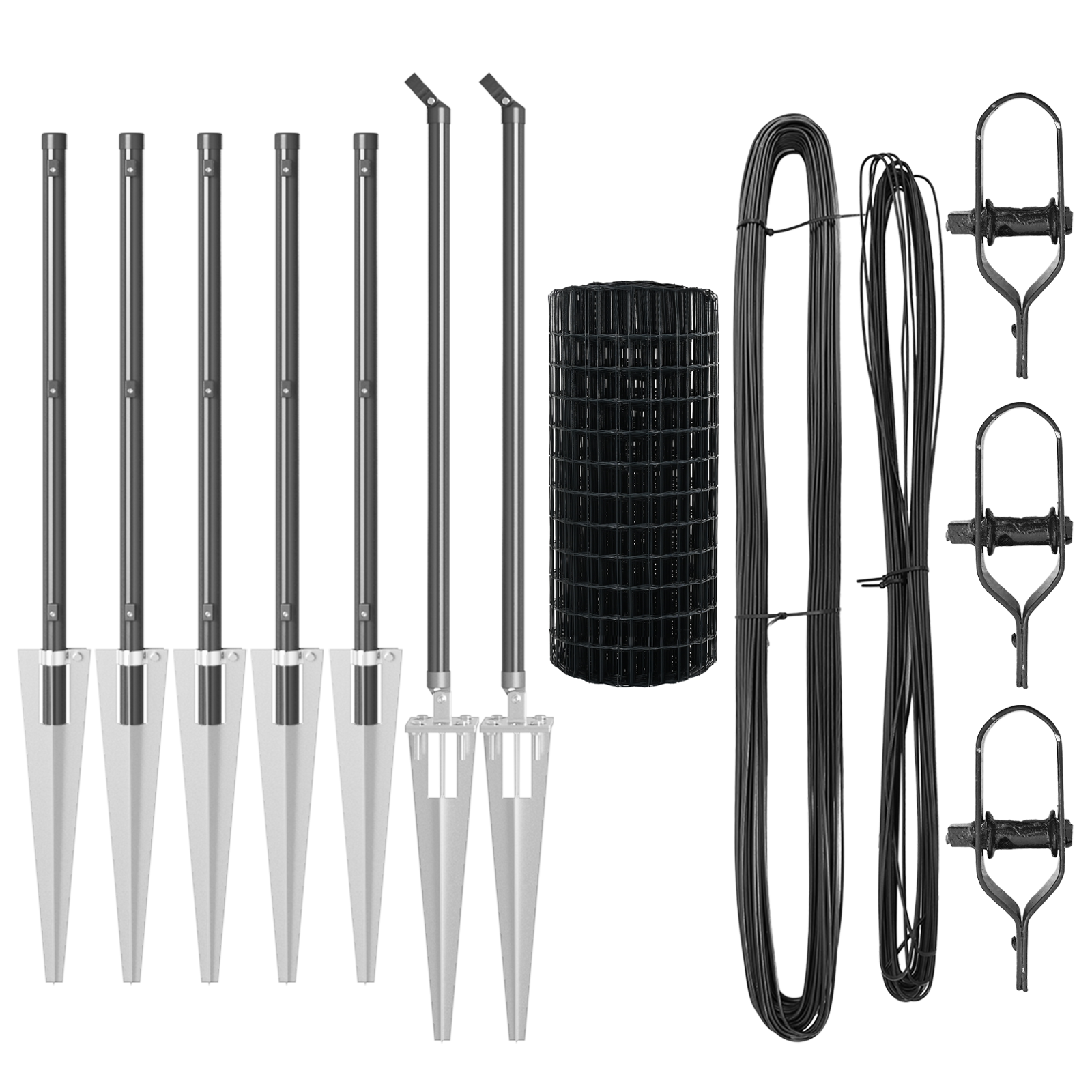 Euro Fence with 7 Spike Posts 0.8x10 m Galvanised Steel Grey - Image 4