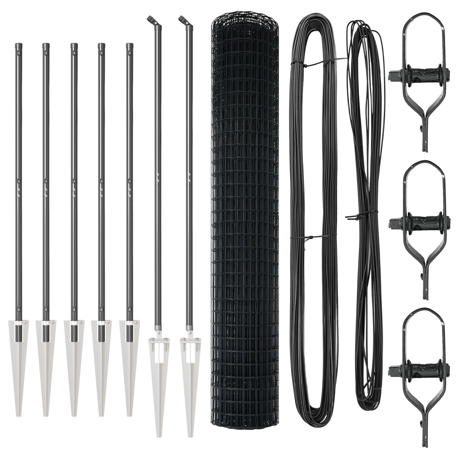 Euro Fence with 7 Spike Posts 1.6x10 m Galvanised Steel Grey - Image 4