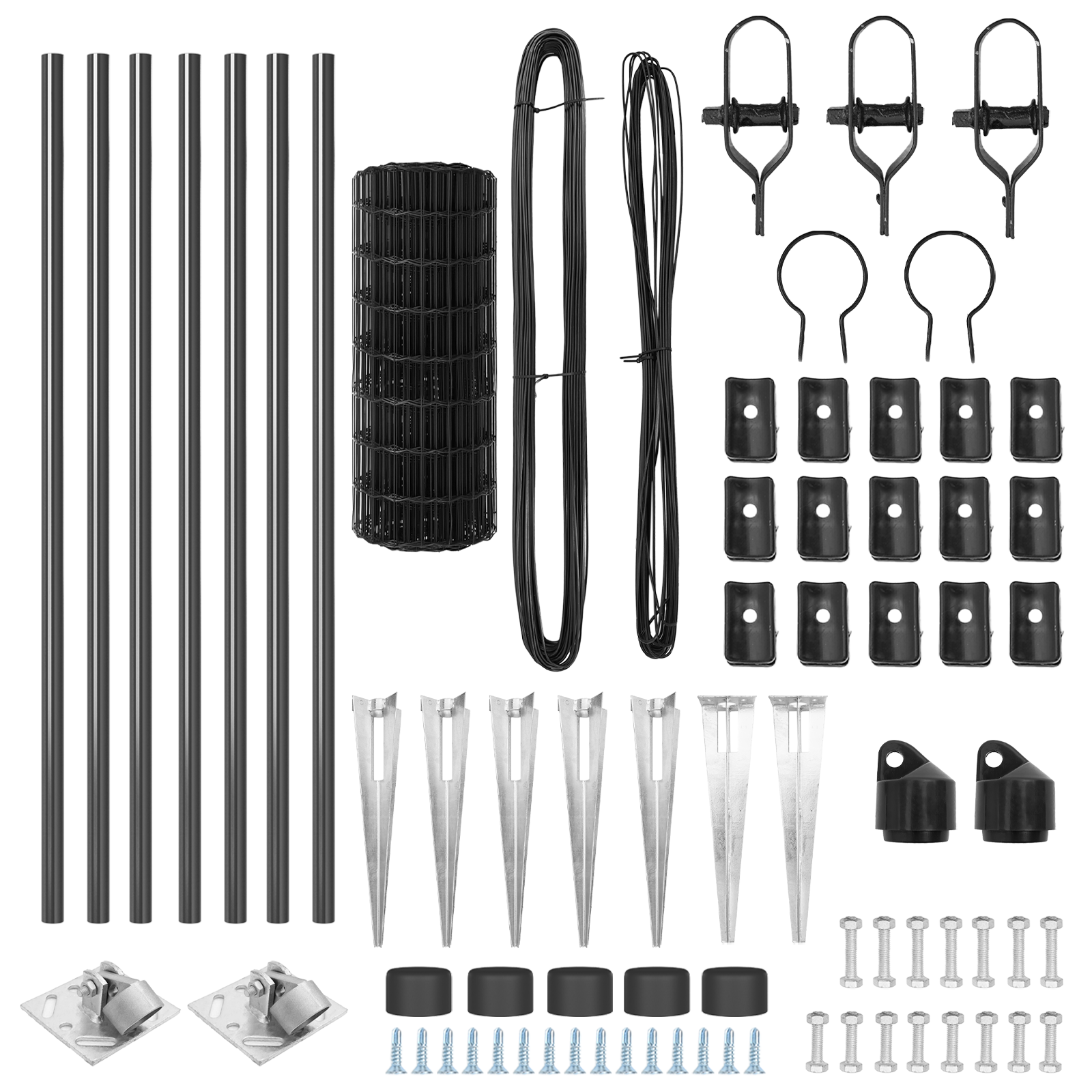 Euro Fence with 7 Spike Posts 0.8x10 m Galvanized Steel Grey - Image 5