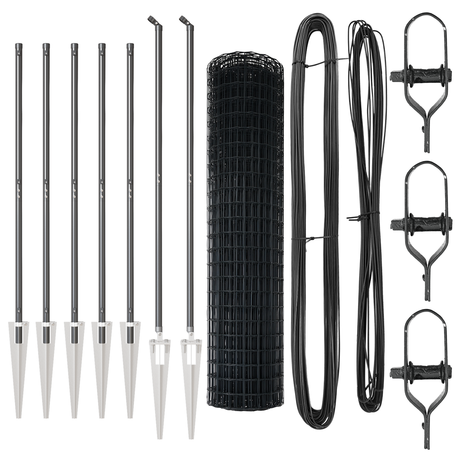 Euro Fence with 7 Spike Posts 1.2x10 m Galvanised Steel Grey - Image 4