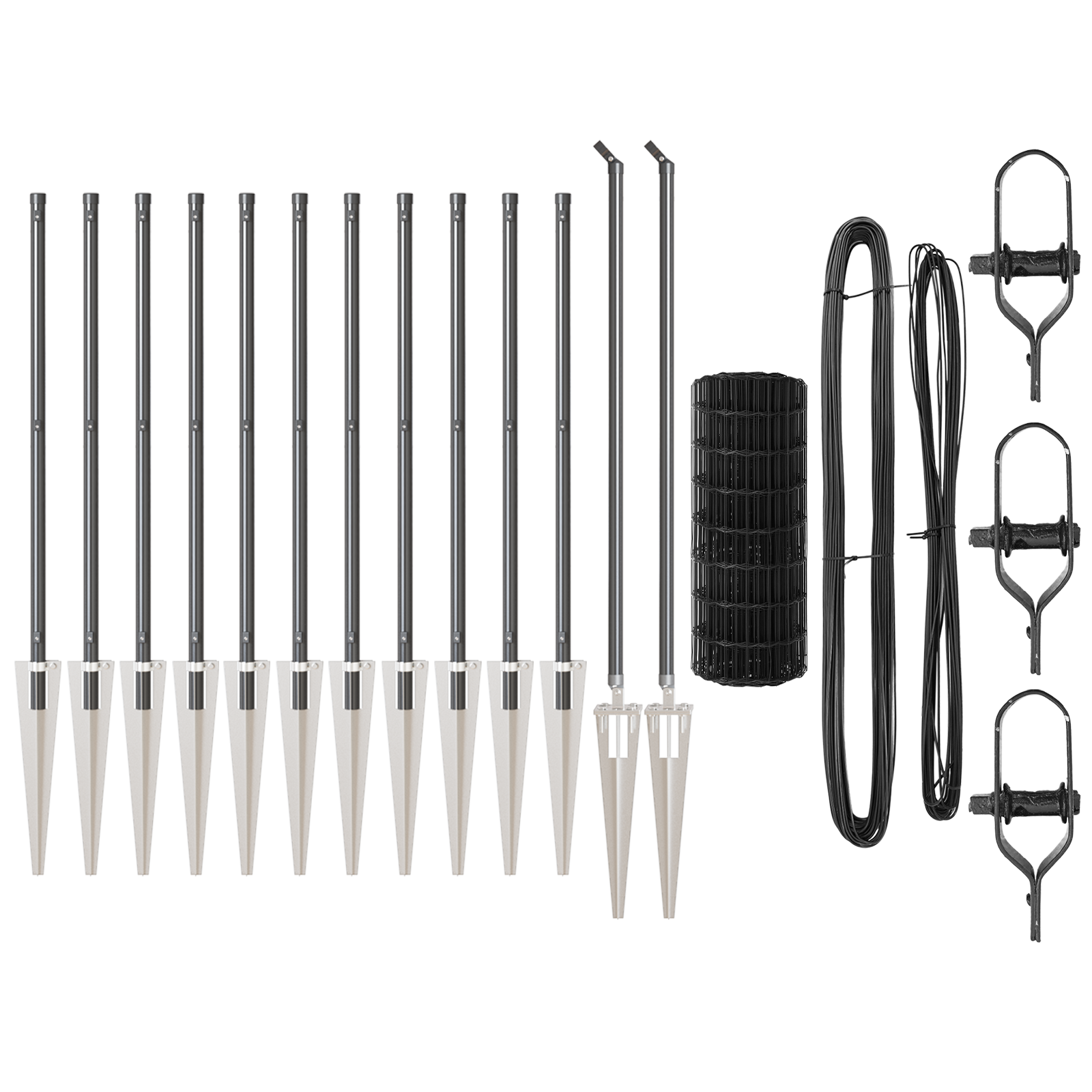 Euro Fence with 13 Spike Posts 1x25 m Galvanised Steel Grey - Image 4