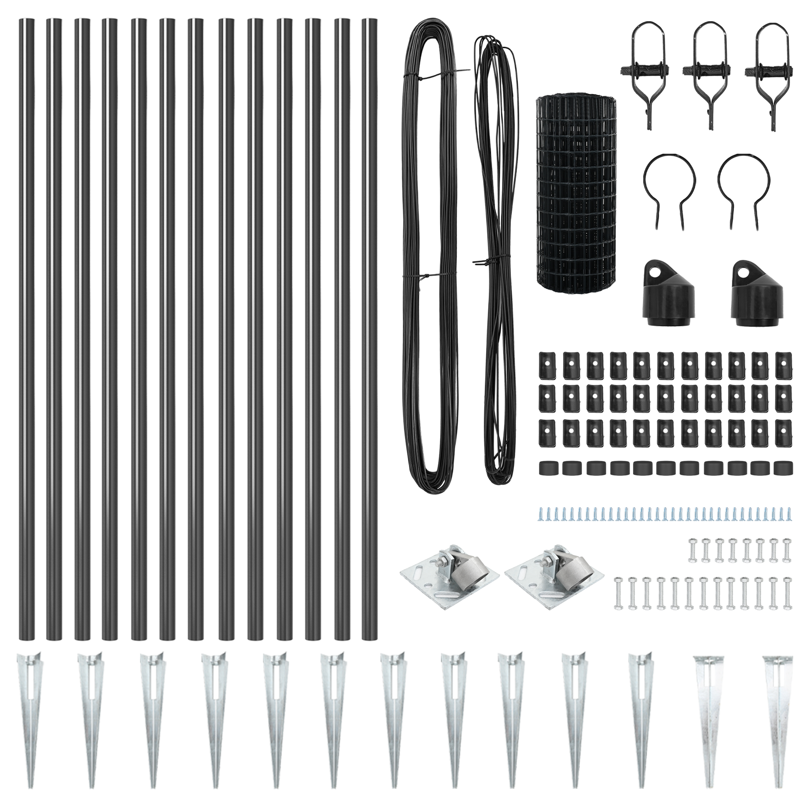 Euro Fence Set of 2 Grey Metal 25 x 1 m Durable Euro Fence - Image 5