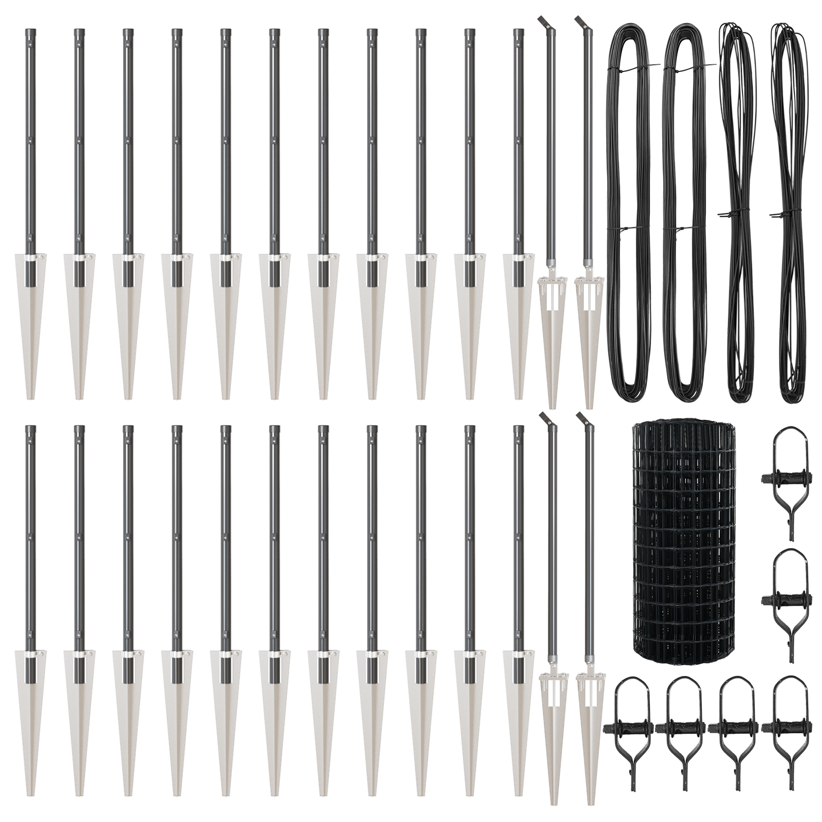 Euro Fence with 13 Spike Posts 0.6x50 m Galvanised Steel Grey - Image 4