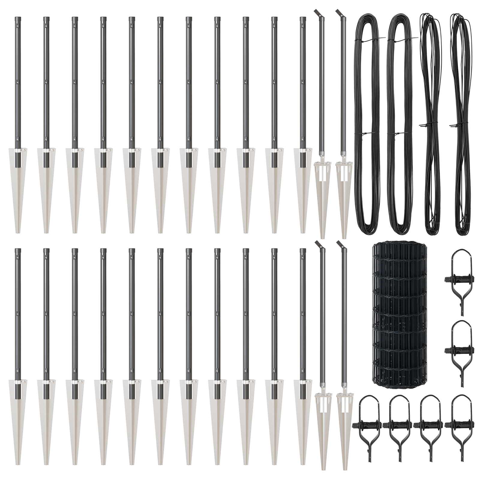 Euro Fence with 13 Spike Posts 0.4x50 m Galvanised Steel Grey - Image 4