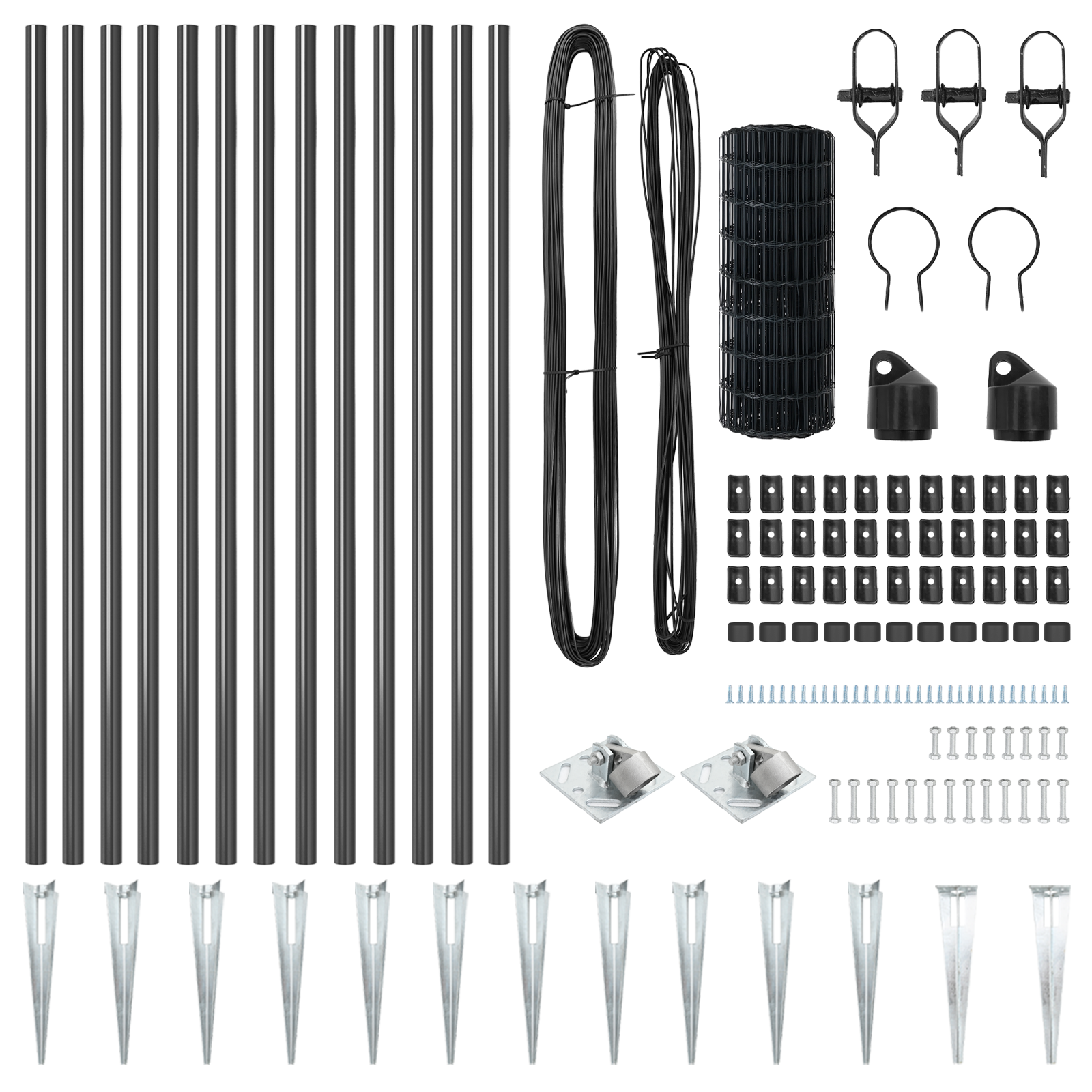 Euro Fence Grey Set of 2 Grey Metal 25 x 1 m Durable - Image 5