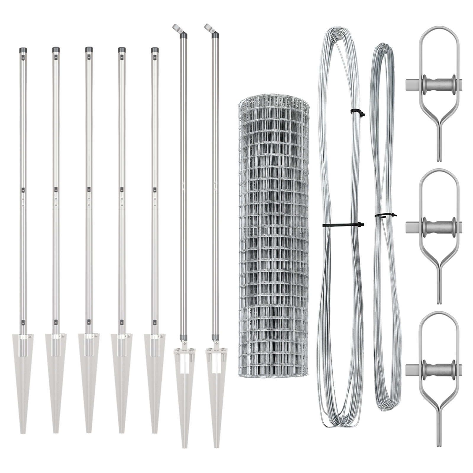 Euro Fence with 7 Spike Posts 1,4x10 m Galvanised Steel - Image 4