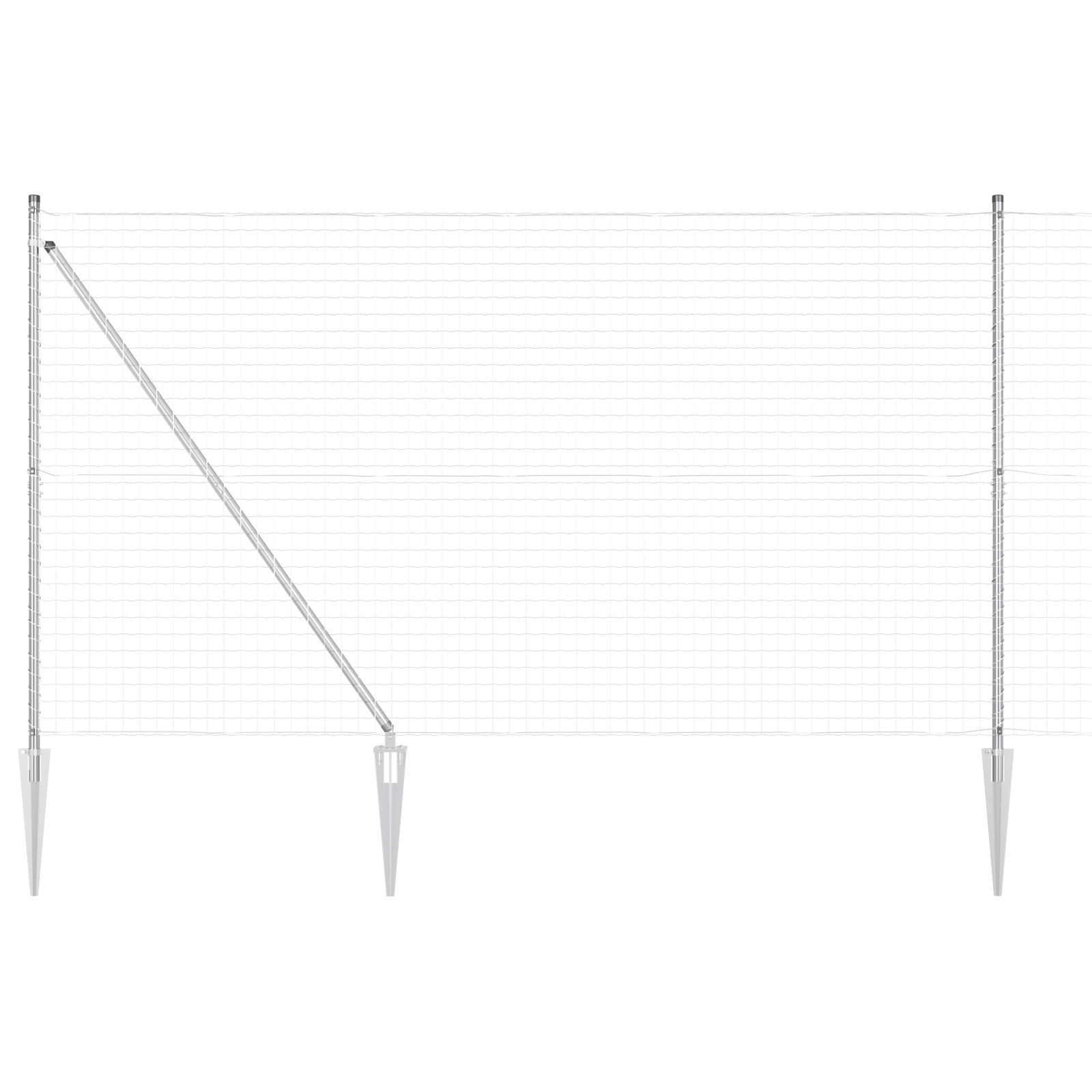 Euro Fence with 7 Spike Posts 1.6x10 m Galvanised Steel - Image 2