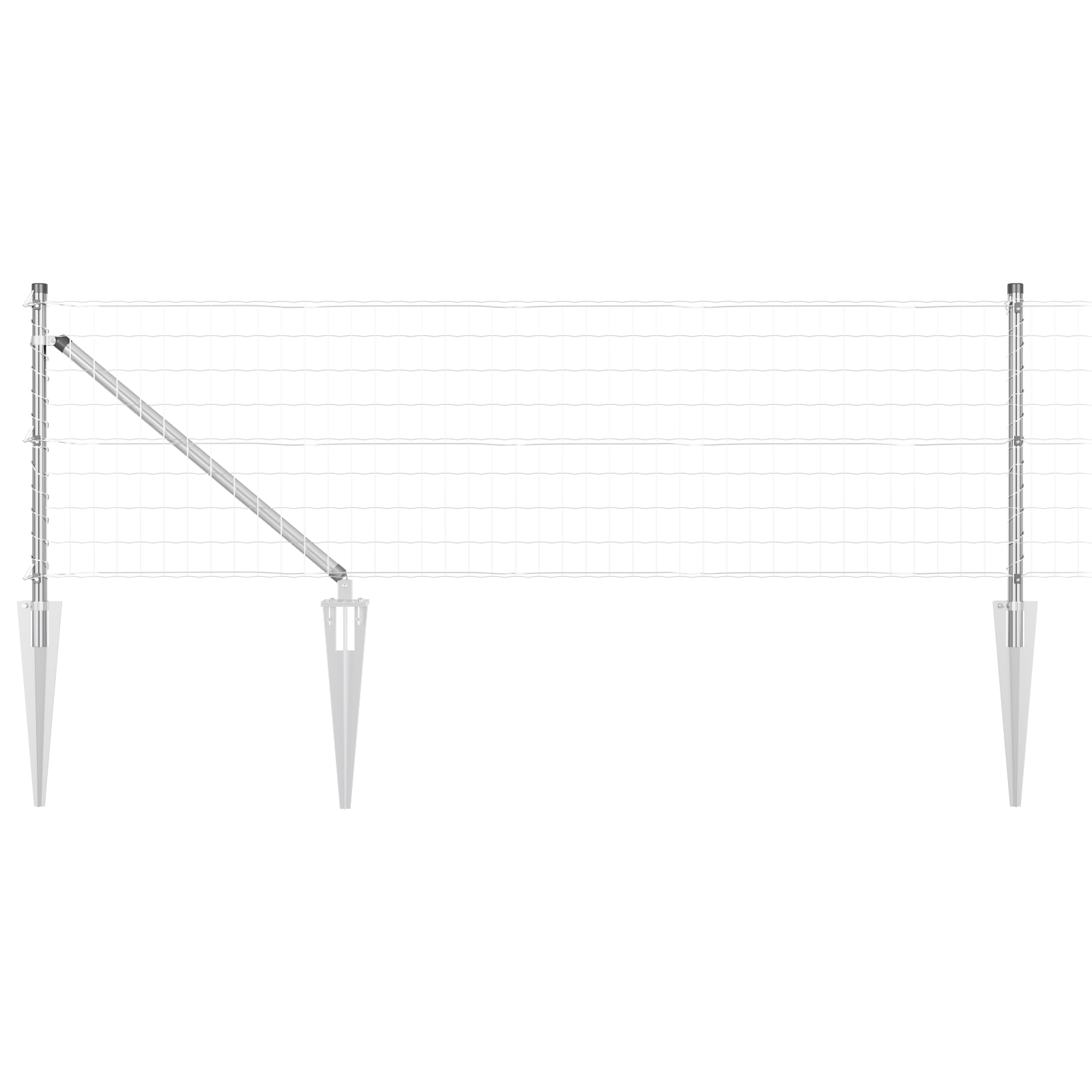 Euro Fence with 7 Spike Posts 0.6x10 m Galvanised Steel - Image 2