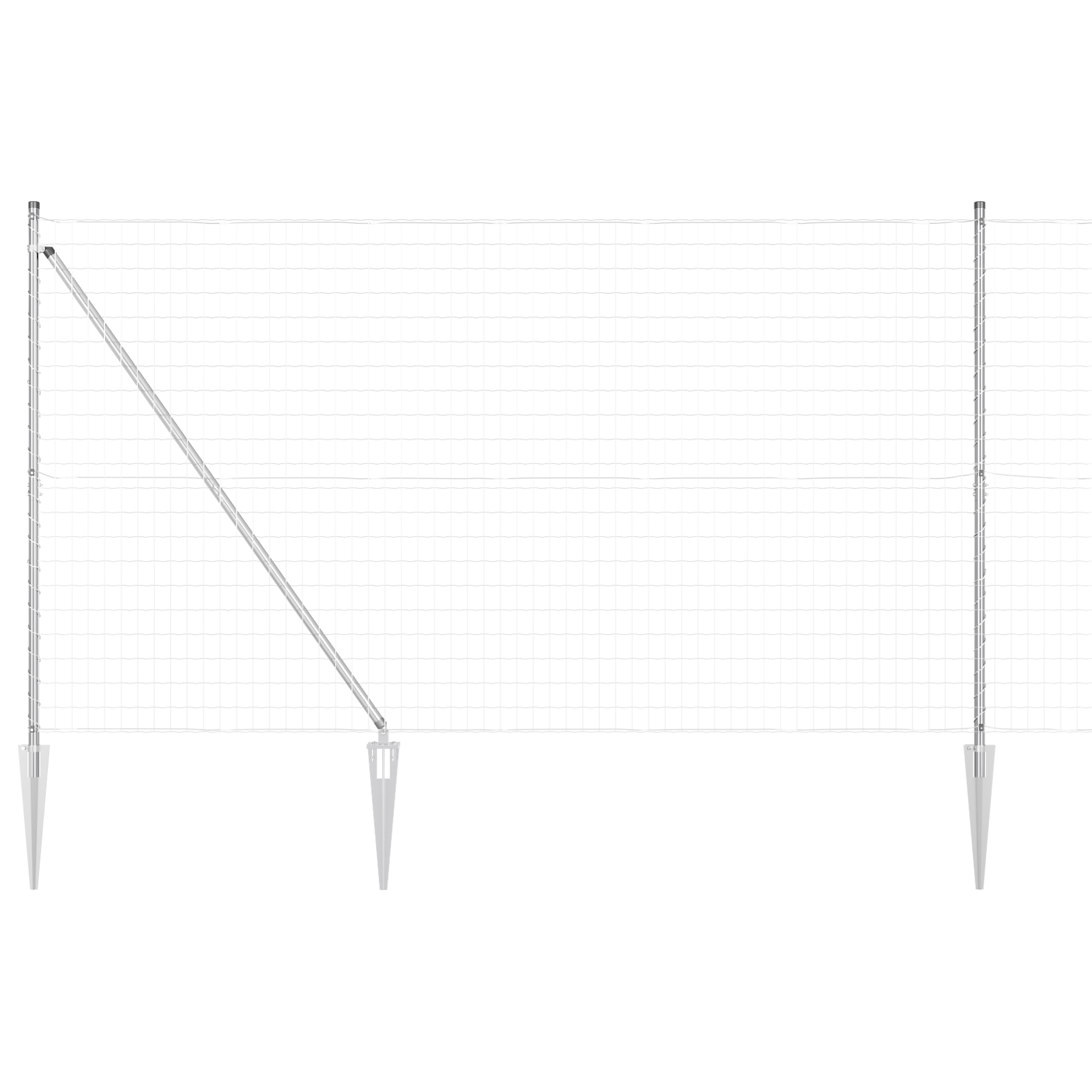 Euro Fence with 7 Spike Posts 1.5x10 m Galvanised Steel - Image 2